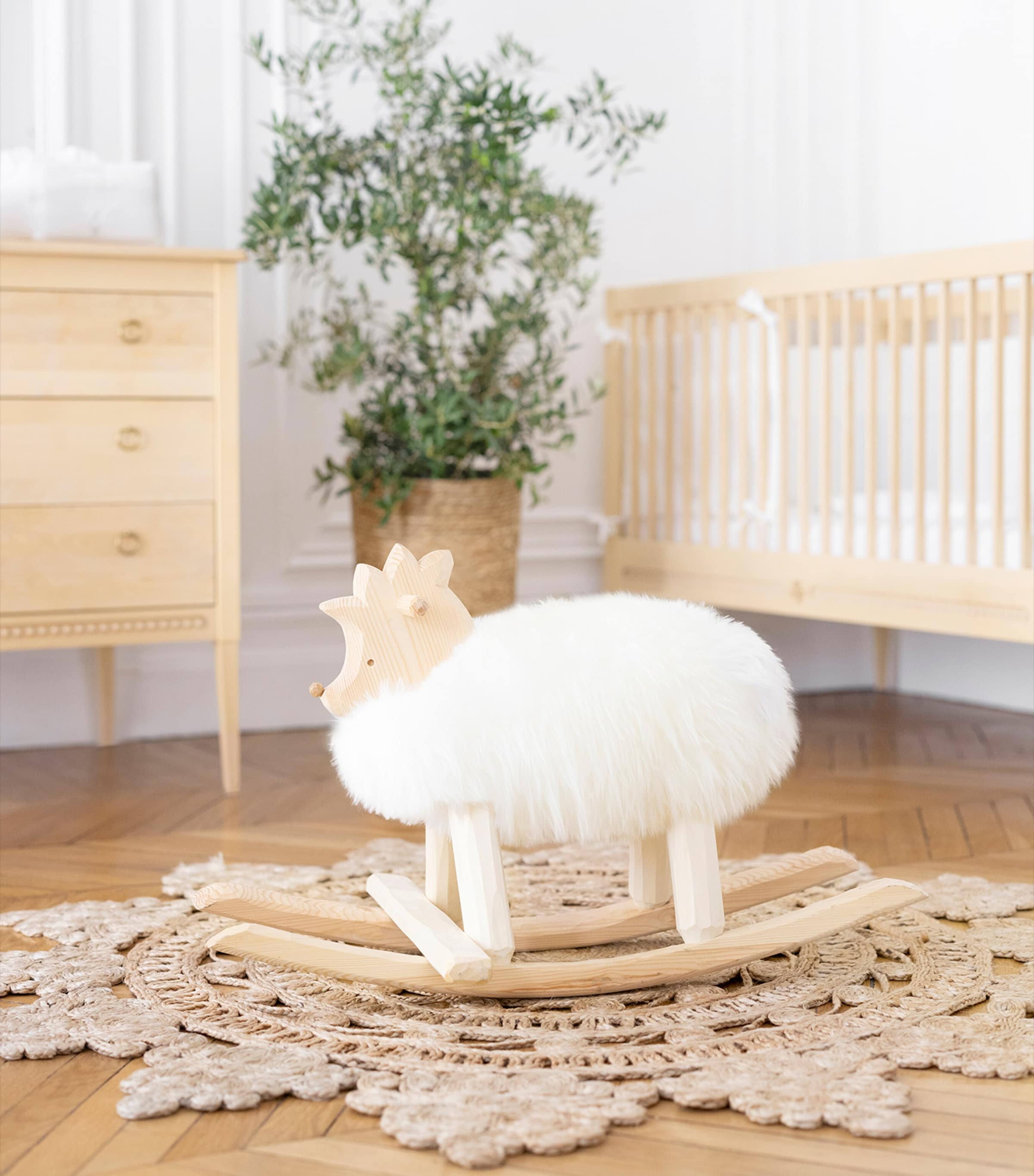 Léon The Hedgehog Rocking Toy 17 NATUREL Image 2