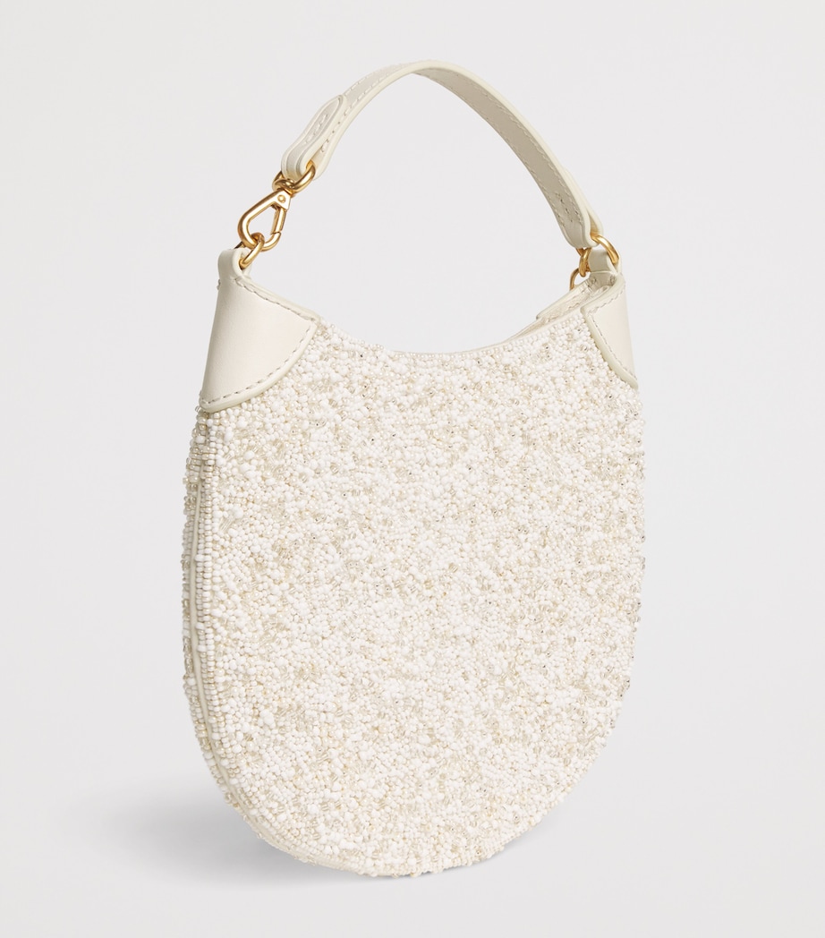Polo Ralph Lauren Embellished Floral Pouch Bag Frosting Image 3