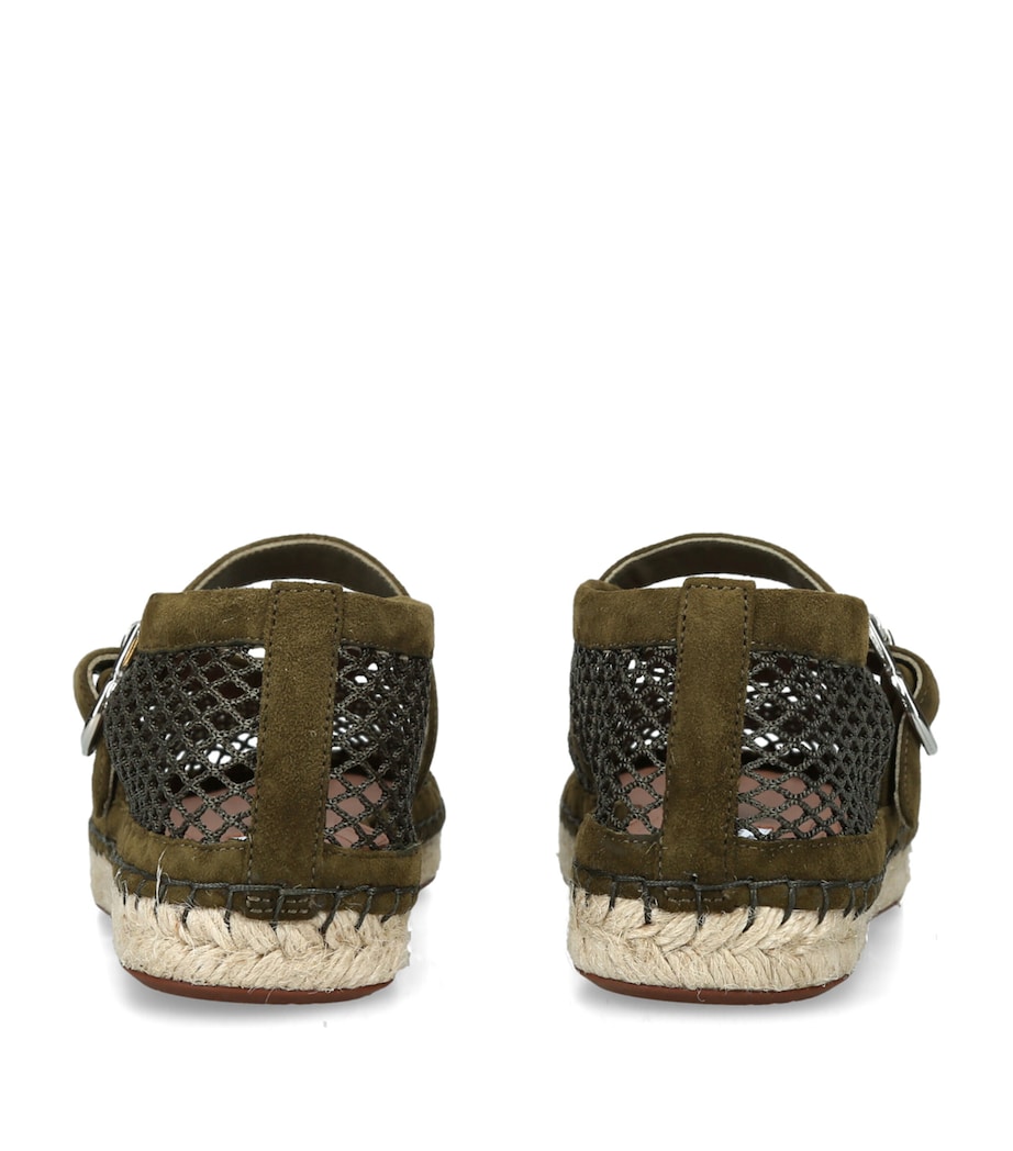 Alaïa Suede Mesh Espadrilles Khaki Image 2