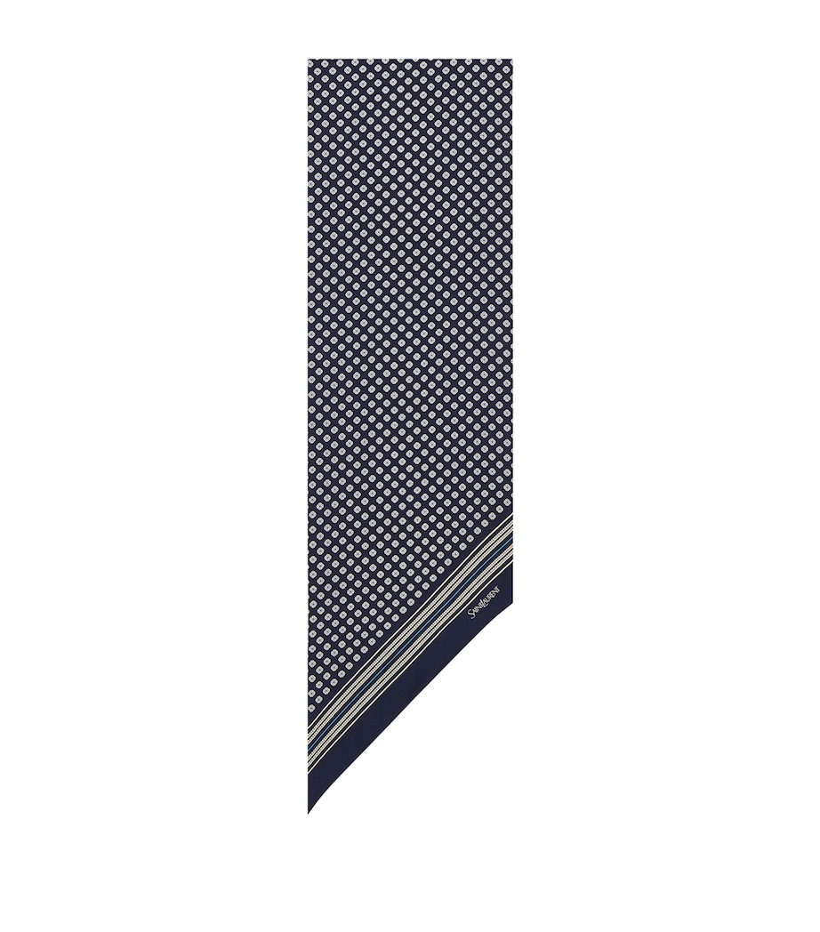 Saint Laurent Silk Floral Print Cravat Image 1