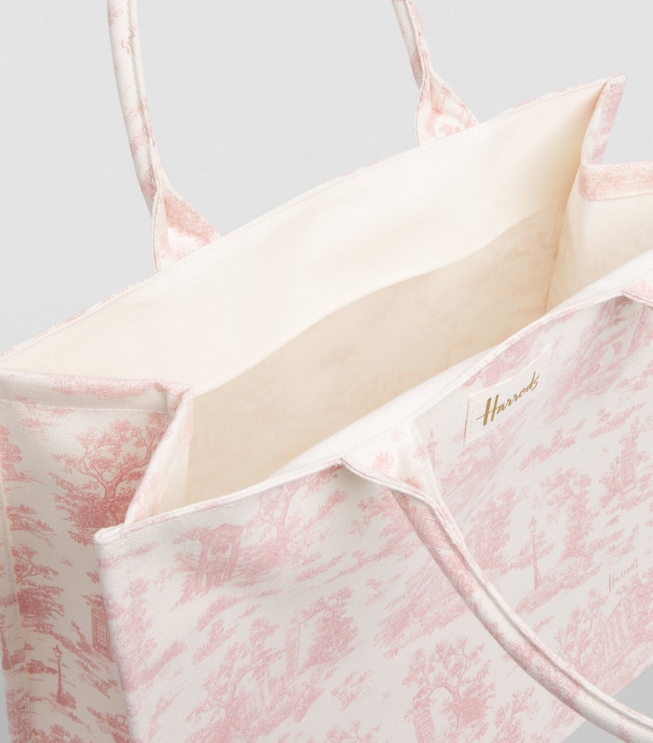 Toile Grocery Shopper Bag PINK Image 4
