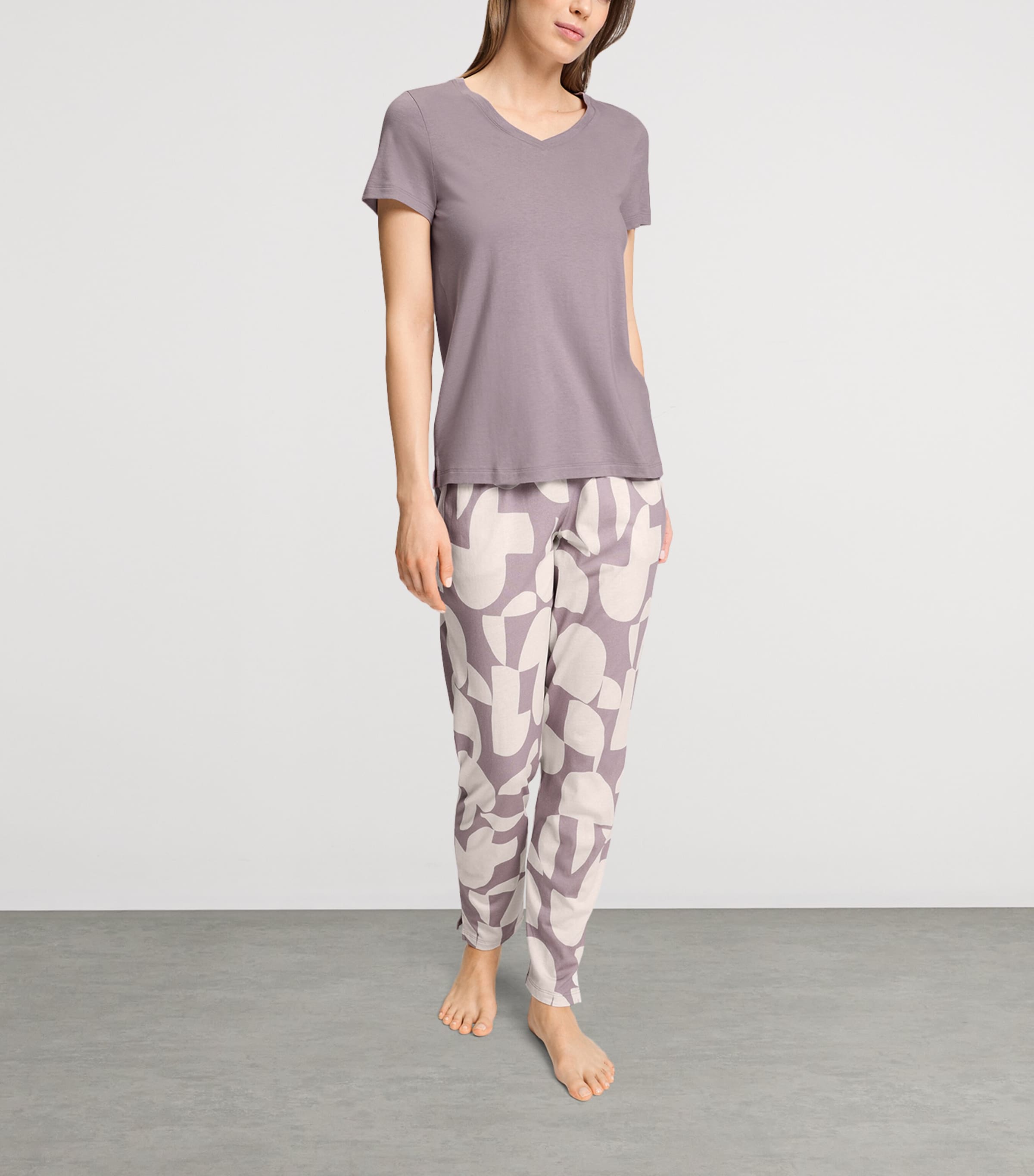 Hanro Womens Sleep & Lounge T-Shirt Stormy Rose Image 2