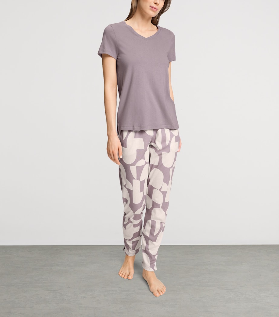 Hanro Womens Sleep & Lounge T-Shirt Stormy Rose Image 2