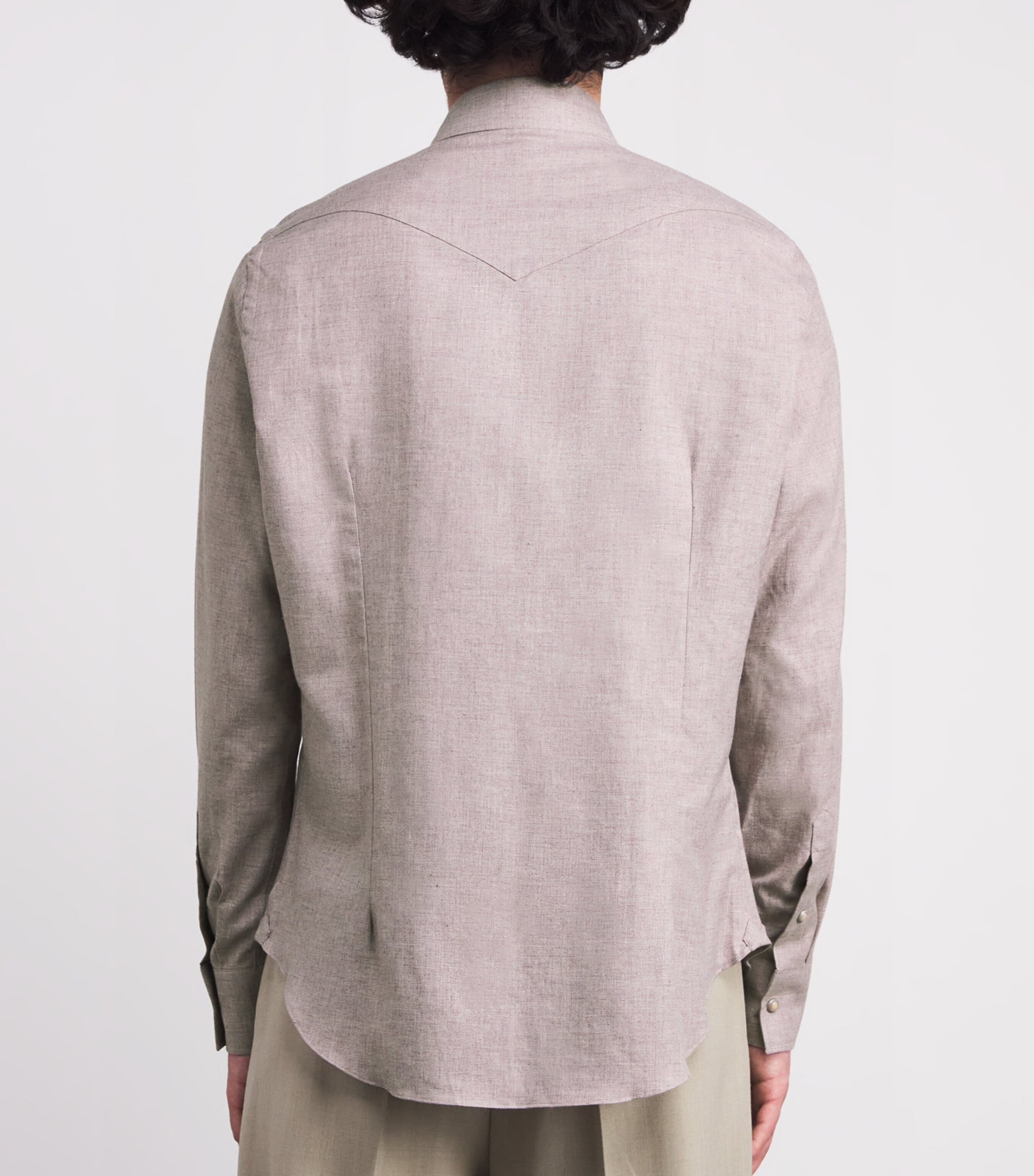 Cotton-Cashmere Texas Overshirt MIRTILLO Image 4