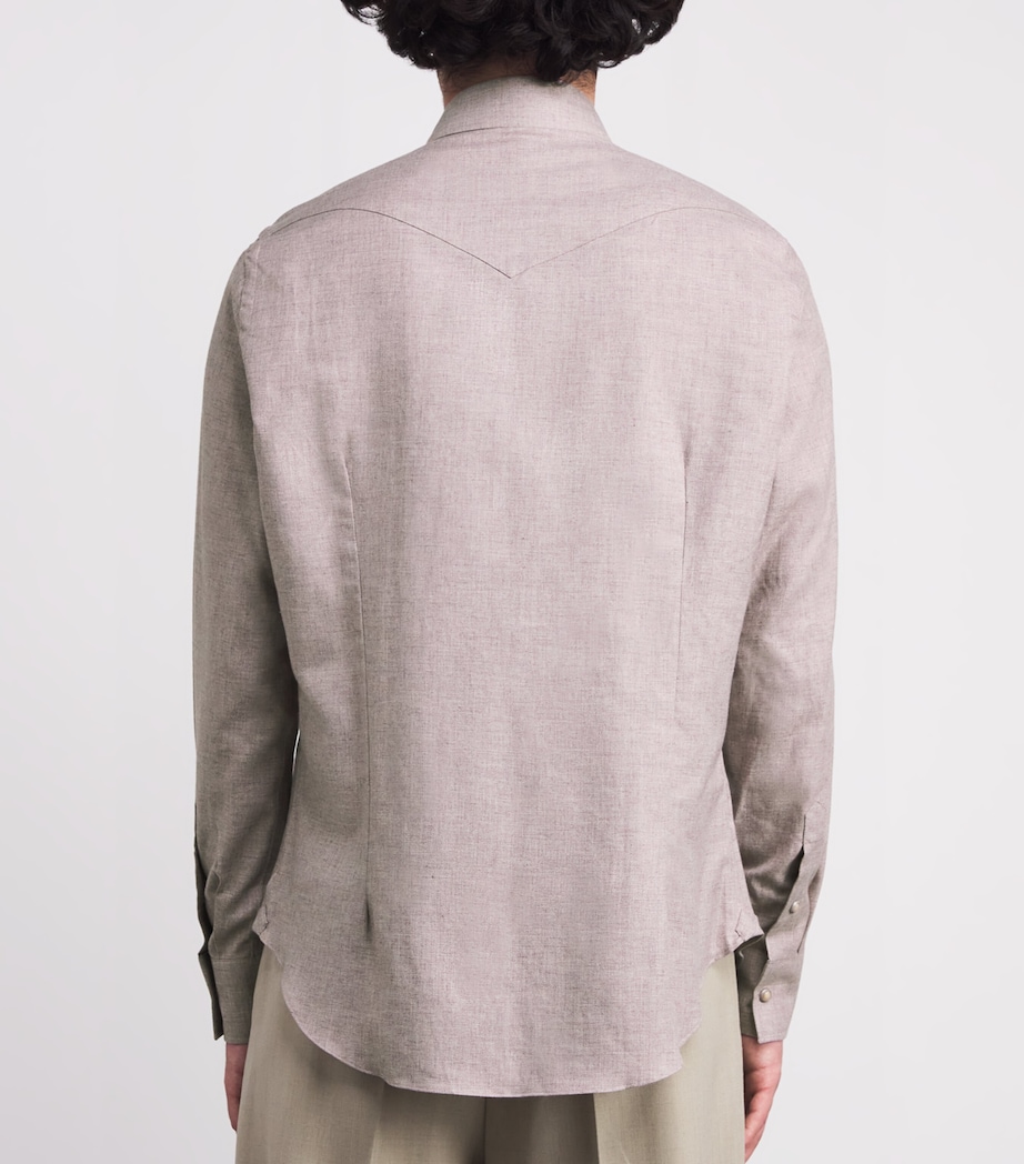 Cotton-Cashmere Texas Overshirt MIRTILLO Image 4