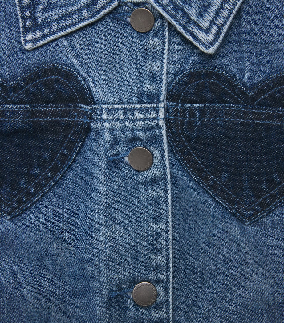 Stella McCartney Kids Heart Patch Denim Jacket (5-14 Years) Air Force Blue Image 3