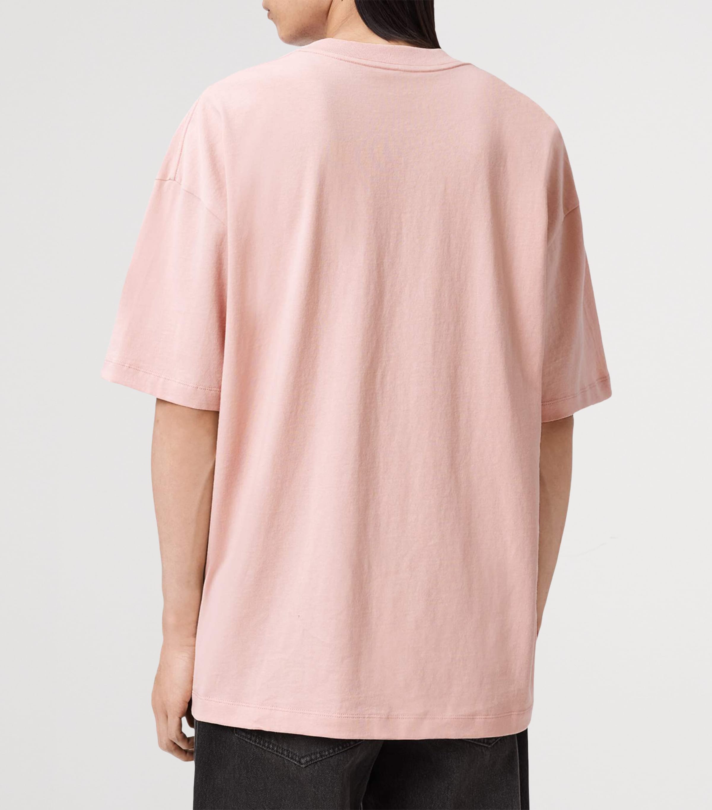 AllSaints Mens Organic Cotton Xander T-Shirt Sunbaked Pink Image 4