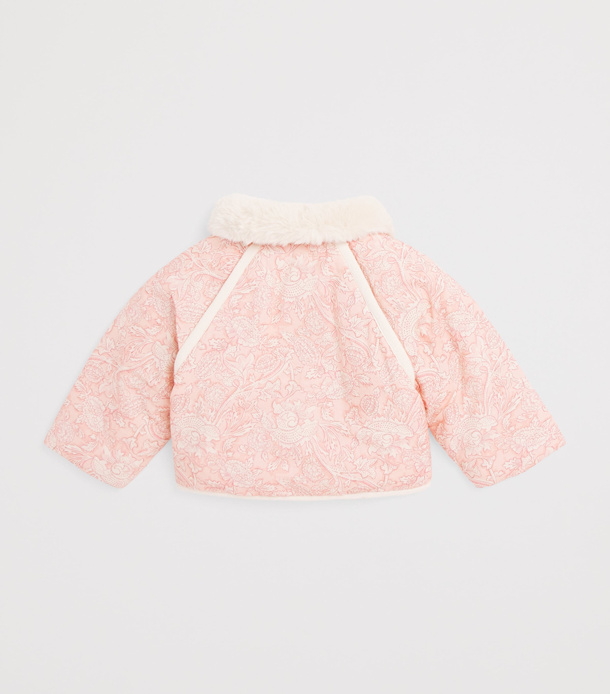 Louise Misha Pink Cotton Reversible Jasmina Coat (6-24 Months
