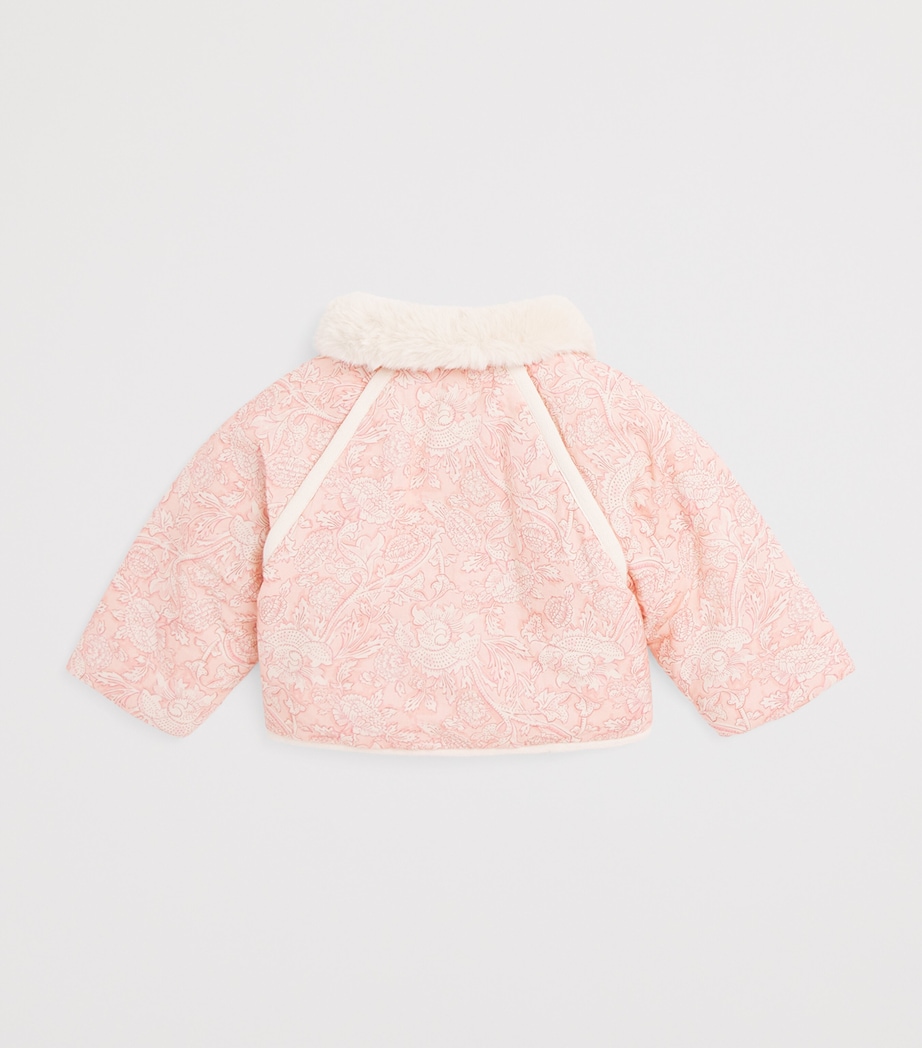 Cotton Reversible Jasmina Coat (6-24 Months) PINK MOUNTAIN AVENS Image 2