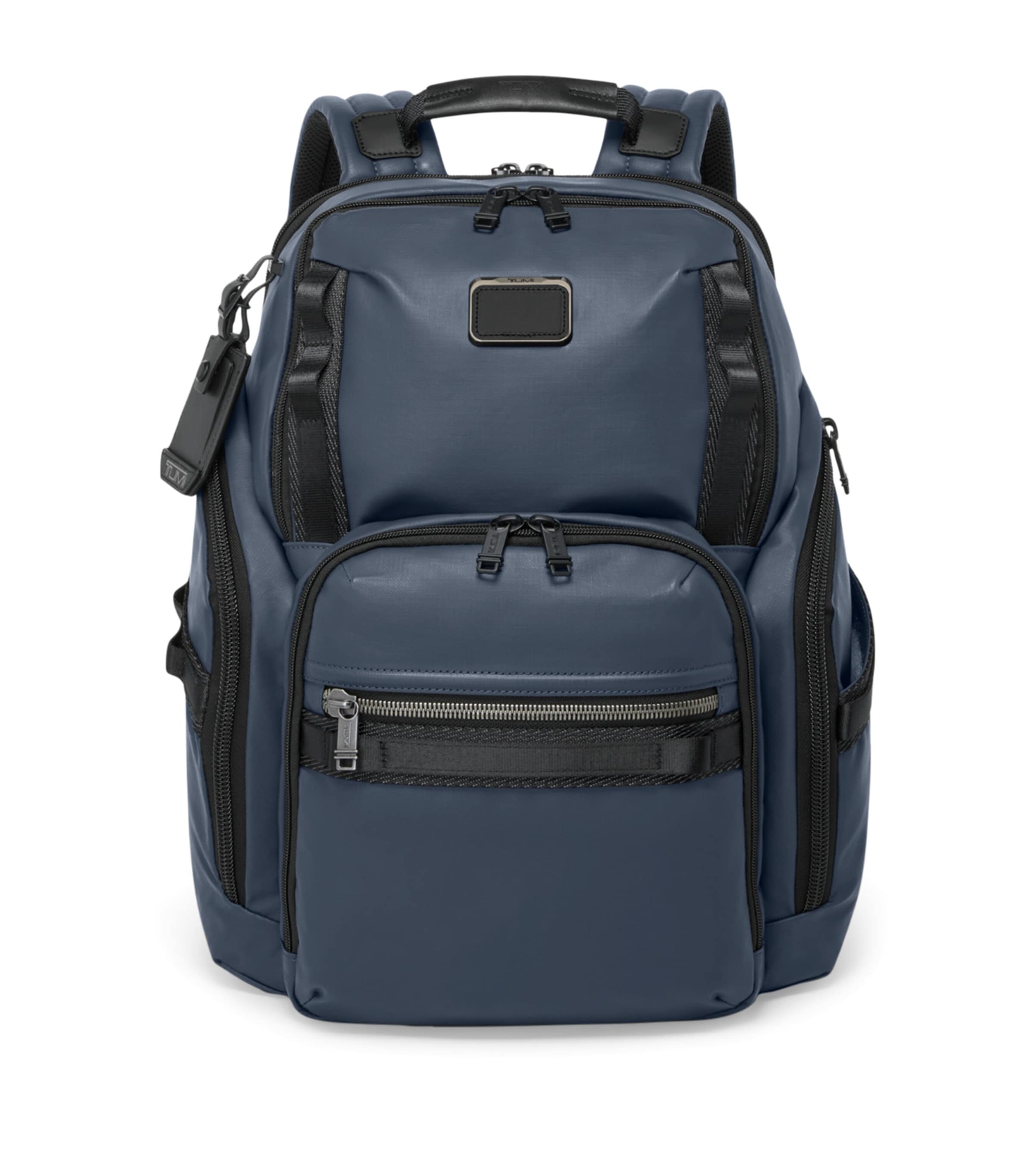 Tumi Womens Navy Coated Canvas Search Woven Backpack In Blue