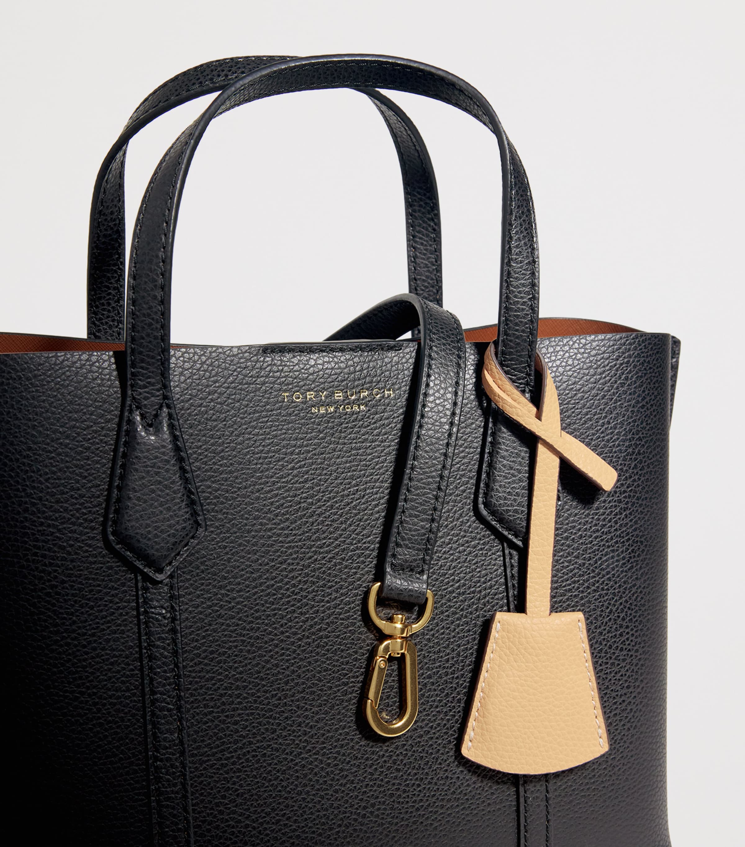 Small Leather Perry Cross-Body Bag BLACK Image 6