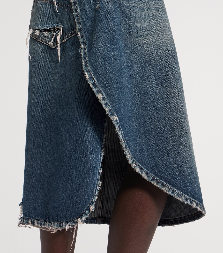 Balenciaga Womens Tulip Denim Shorts Image 6