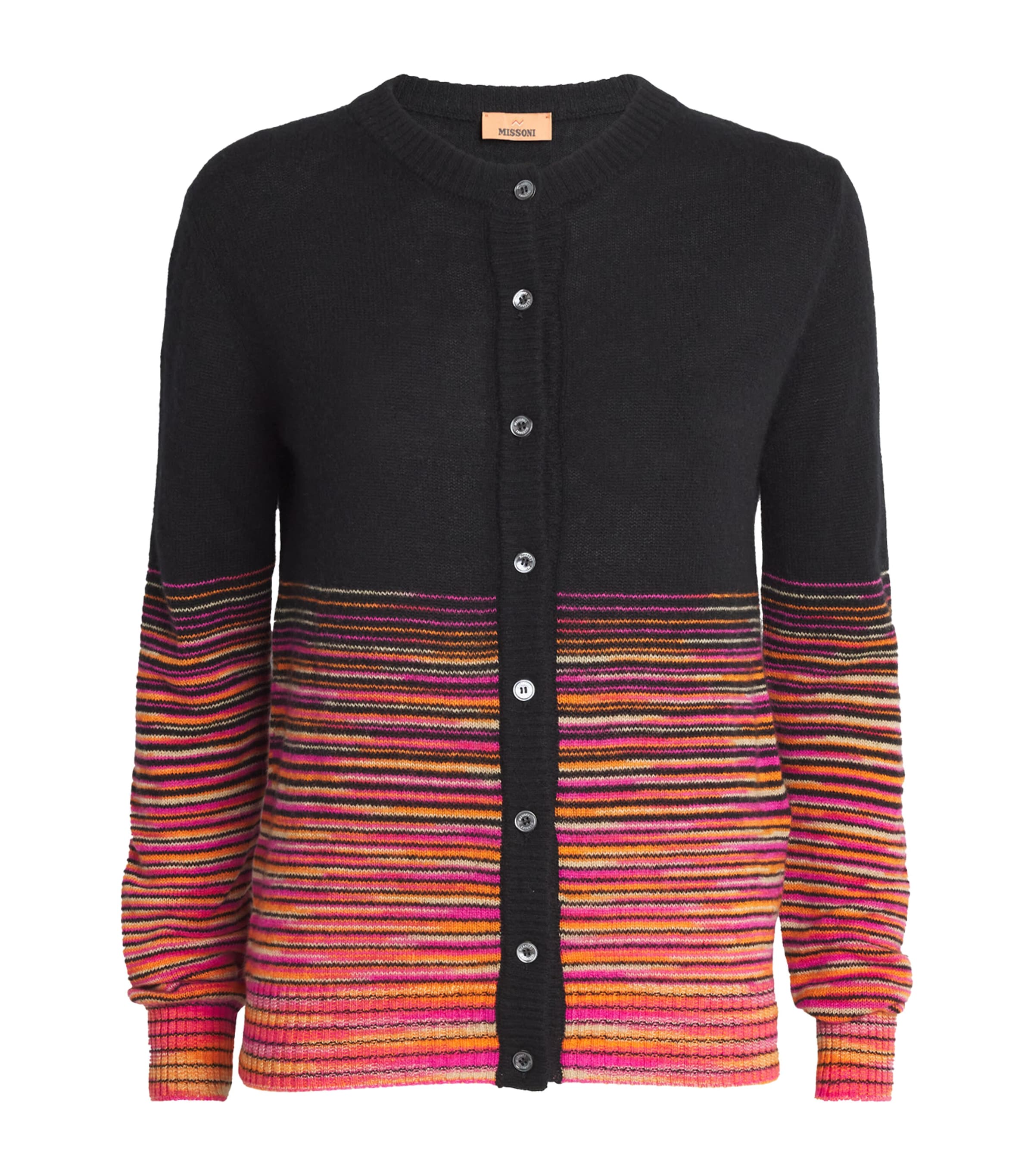 MISSONI CASHMERE STRIPE-DÉGRADÉ CARDIGAN 