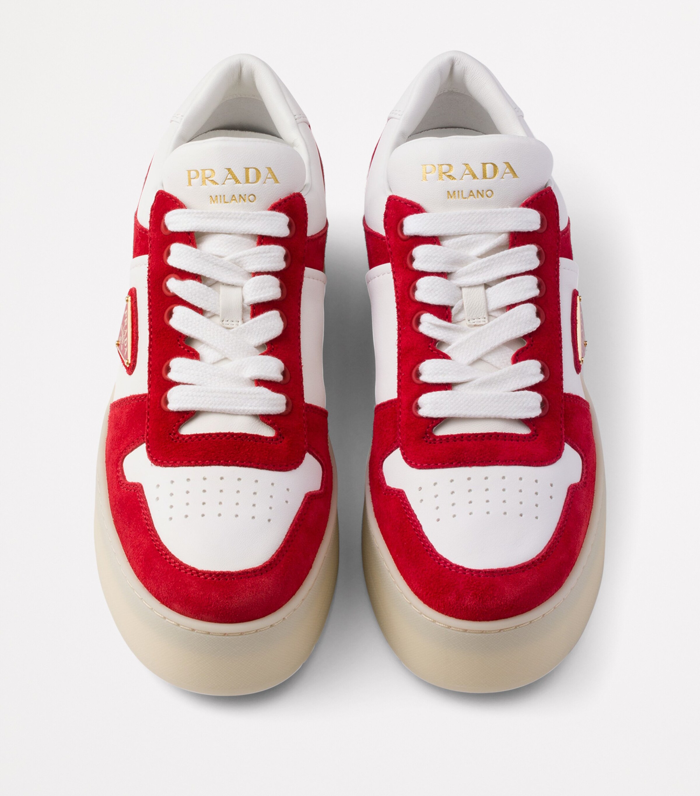 Prada Suede Platform Downtown Sneakers 50 Image 3