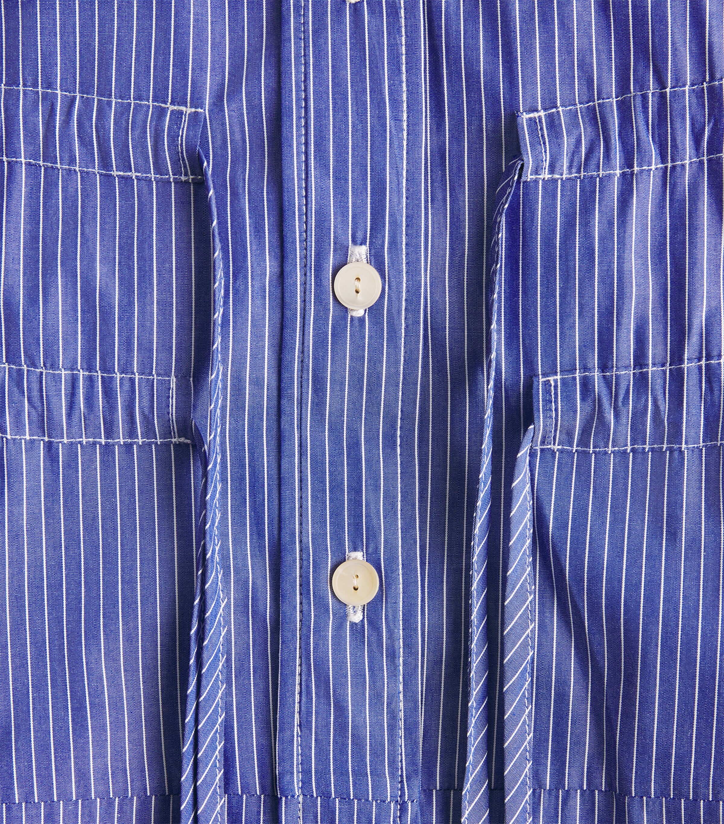 Palmer//Harding Womens Cotton Poplin Striped Clarity Maxi Dress Blu Blu Cttn Pn Strp Image 6