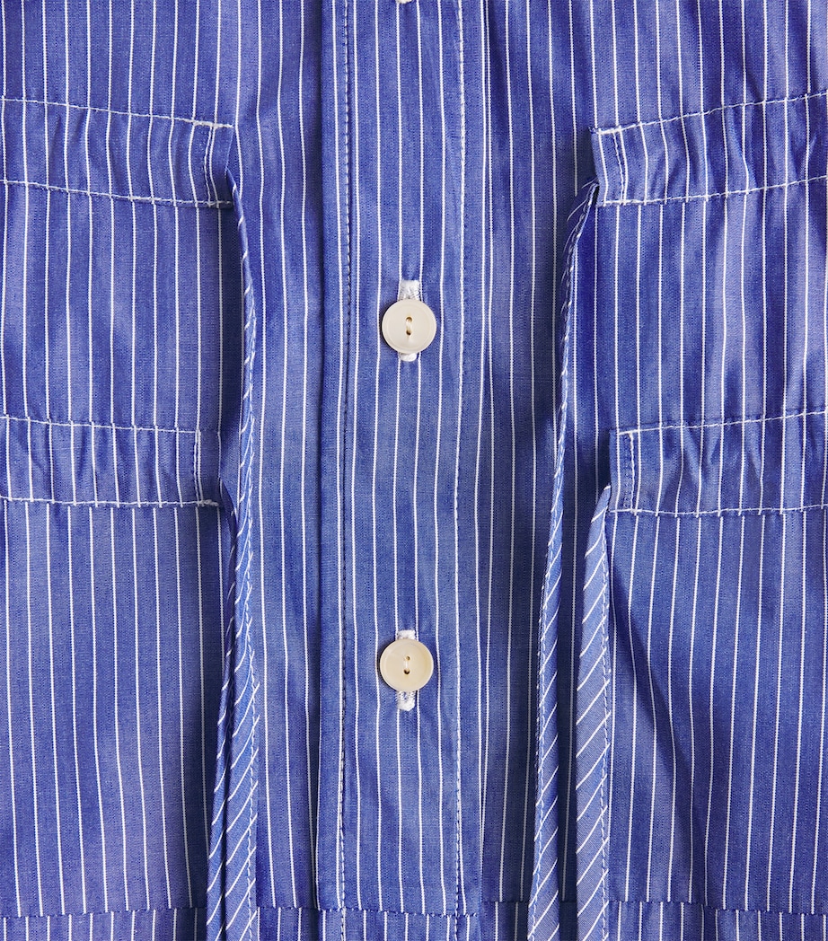 Palmer//Harding Womens Cotton Poplin Striped Clarity Maxi Dress Blu Blu Cttn Pn Strp Image 6