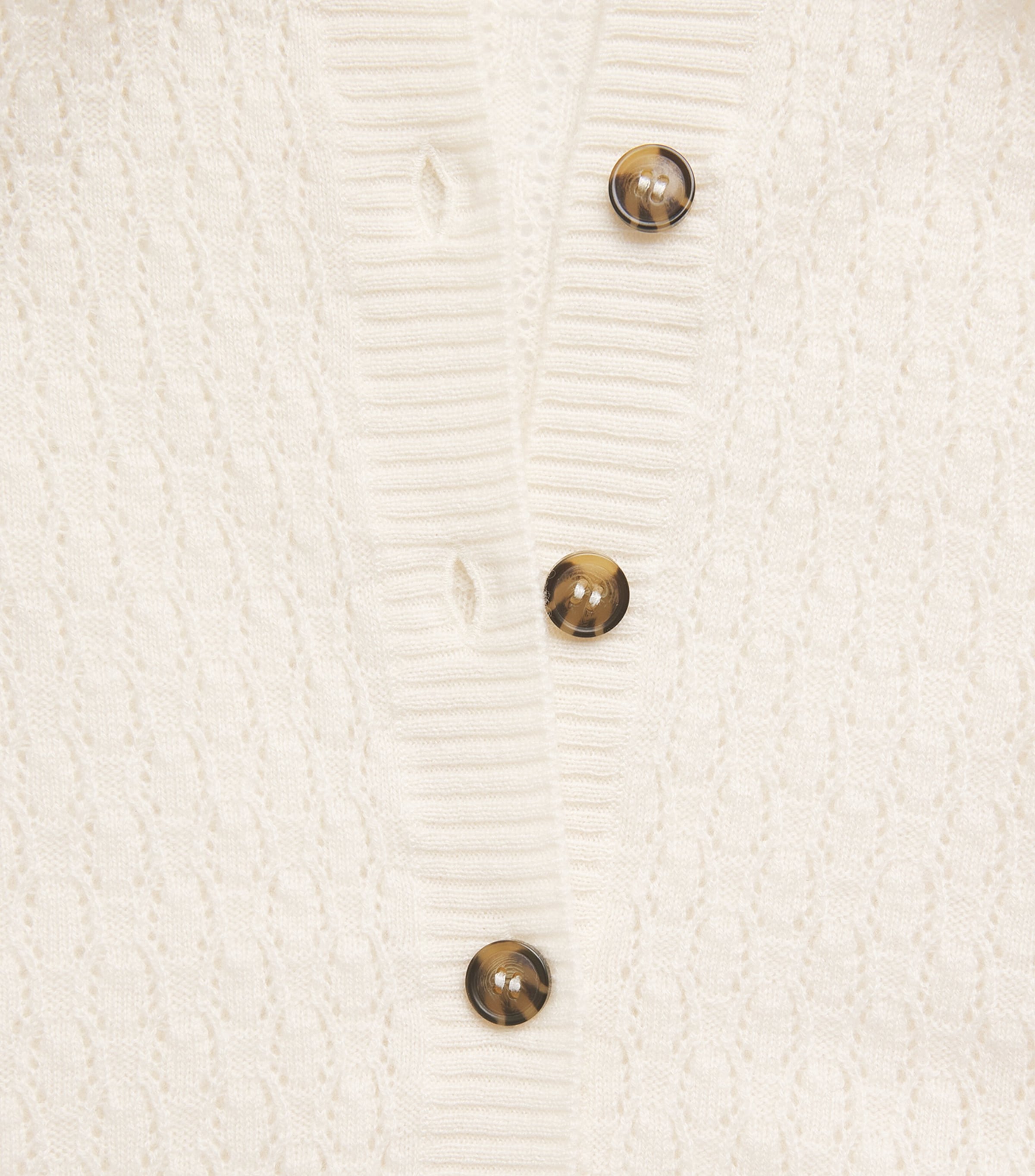 Le Kasha Womens Organic Cotton Gaya Cardigan White Image 6