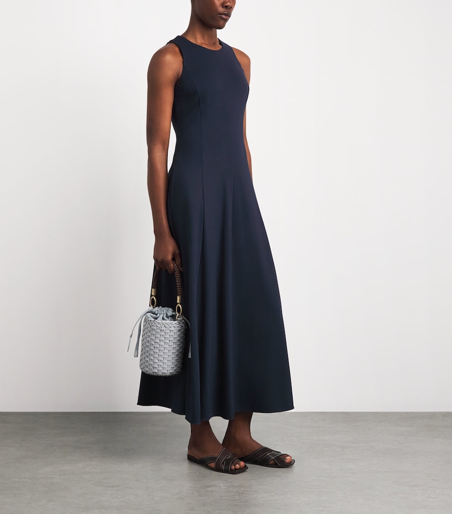 Eleventy Womens Jersey Sleeveless Maxi Dress Blu Image 2
