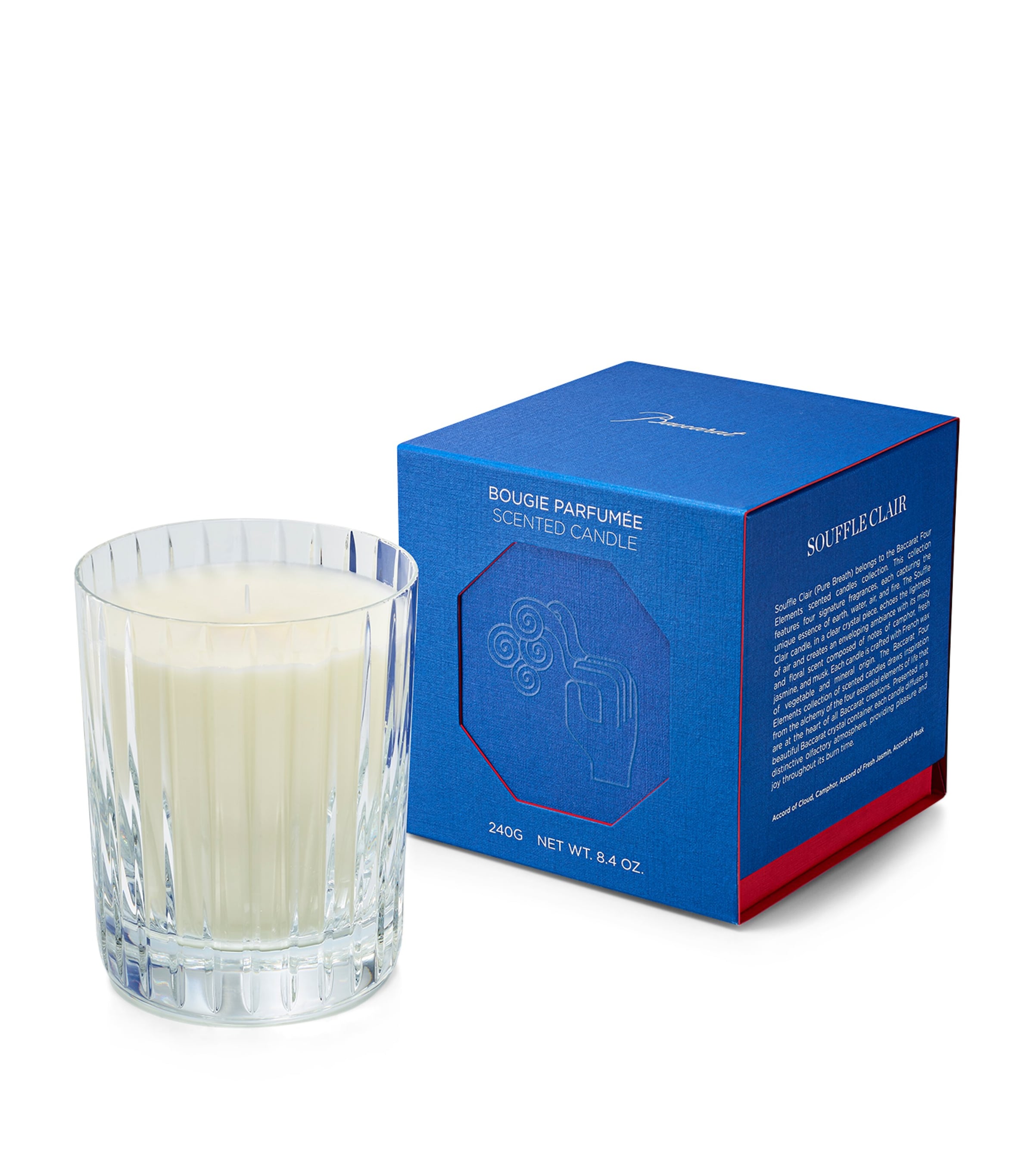 Baccarat Four Elements Souffle Clair Candle In Clear