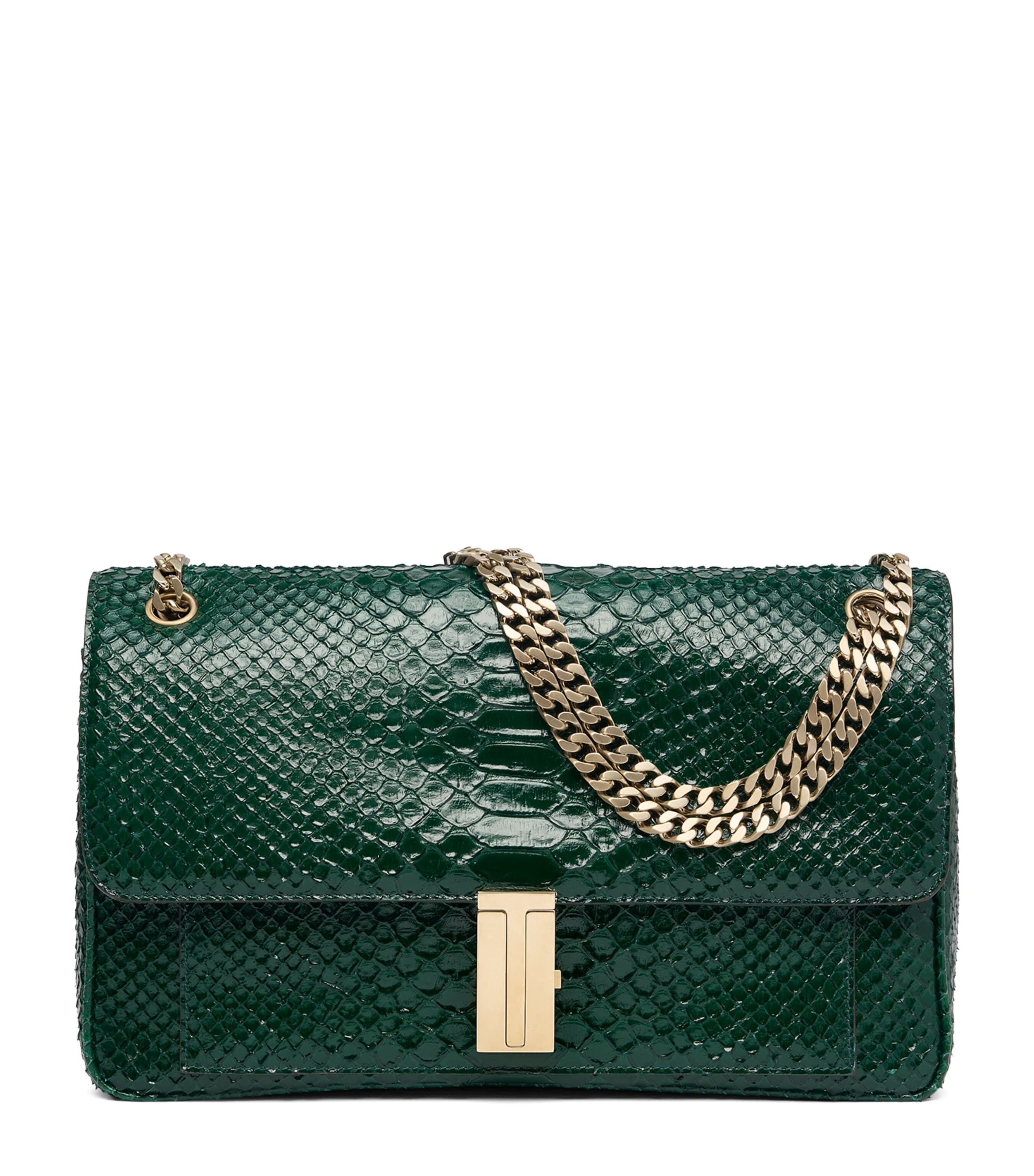 TOM FORD Large Laminated Leather Shoulder Bag Gdr Image 1