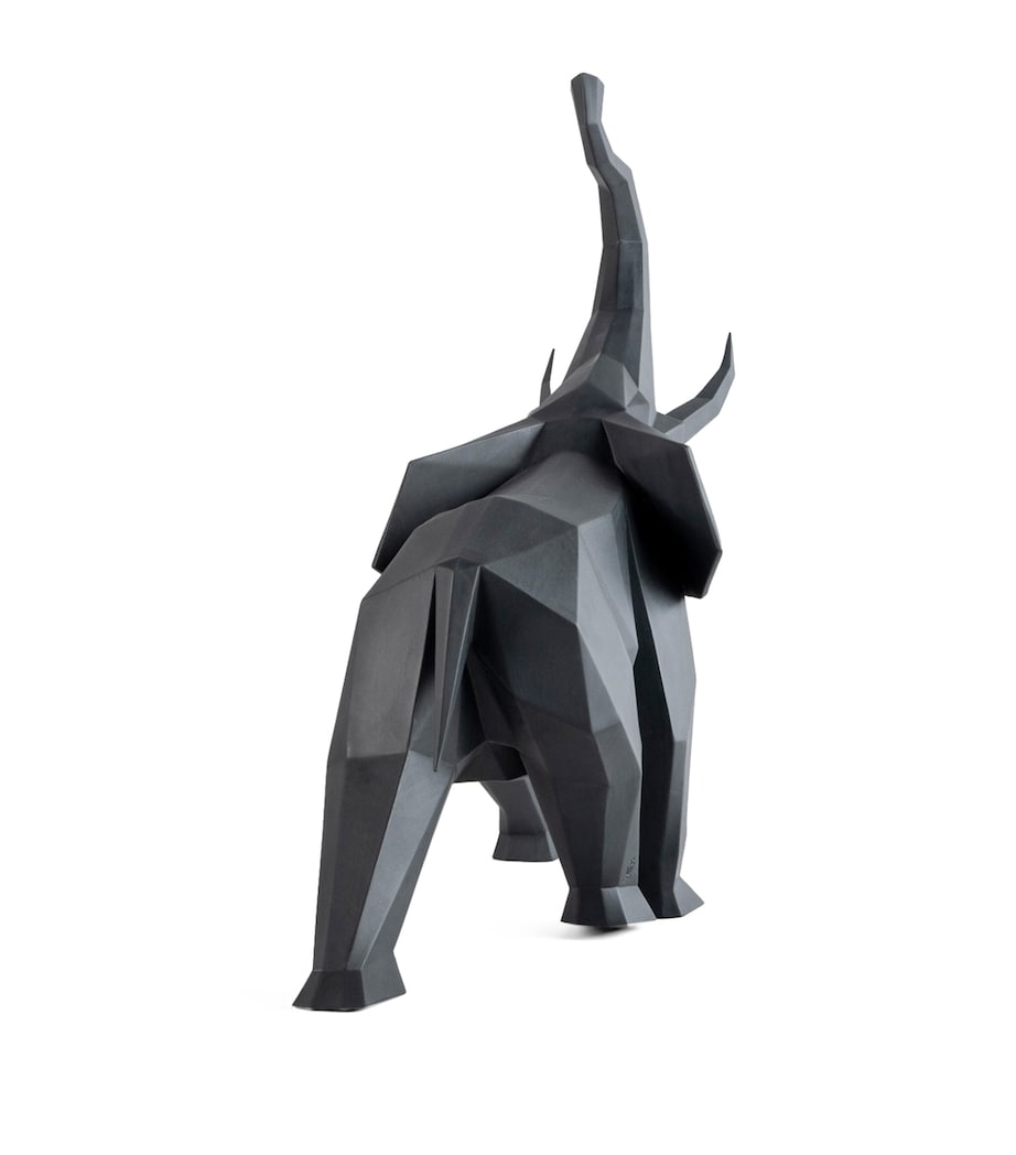 Porcelain Elephant Figure BLACK Image 5