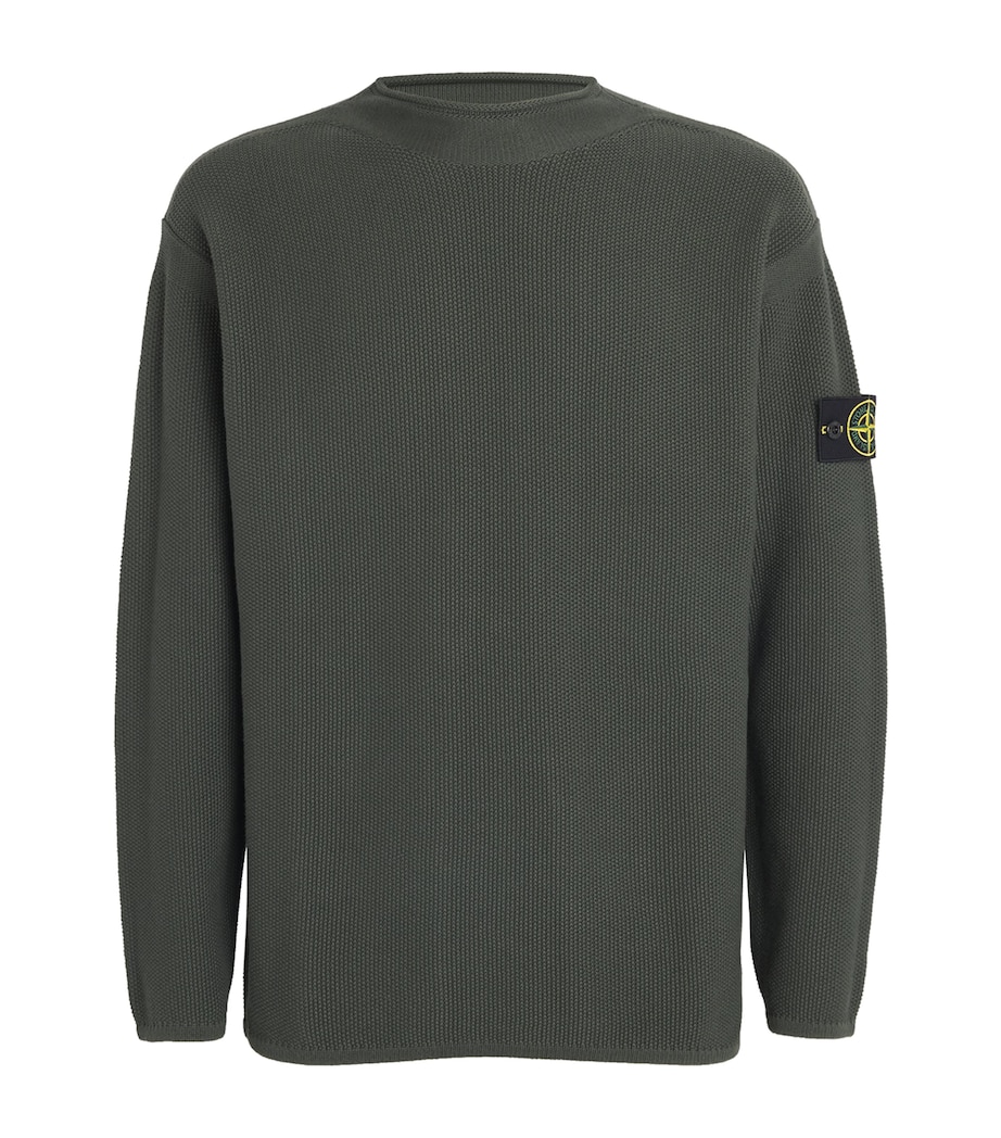 Cotton-Nylon Reverse-Stitch Sweater V005E Image 1