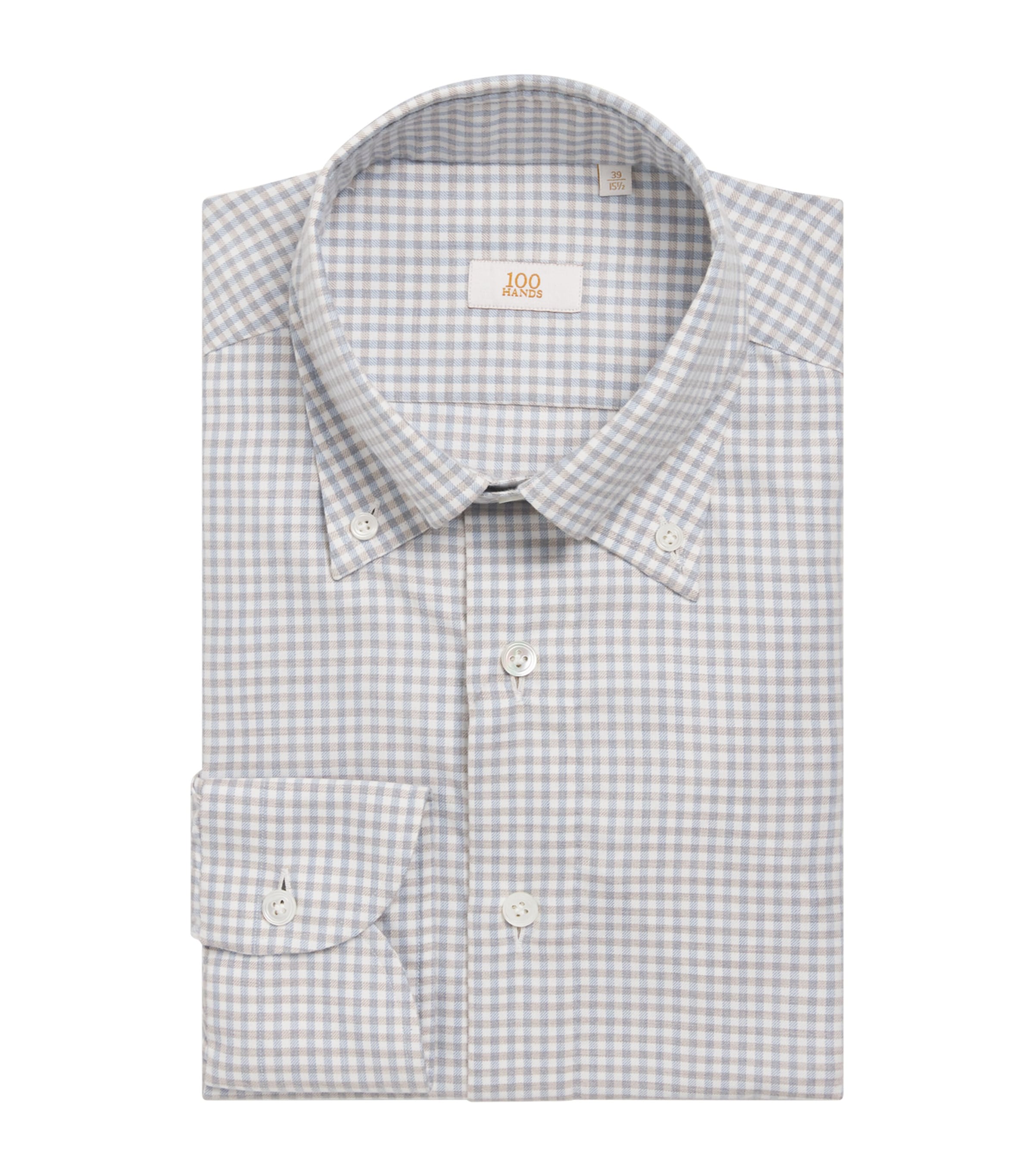 Shop 100hands Cotton-cashmere Check Shirt In Grey