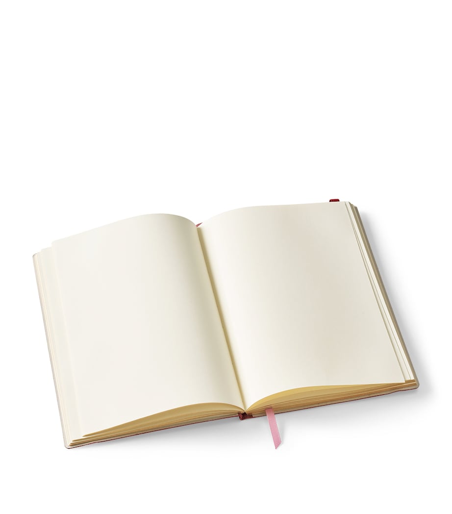 Grained Leather Bound A5 Notebook RED Image 4