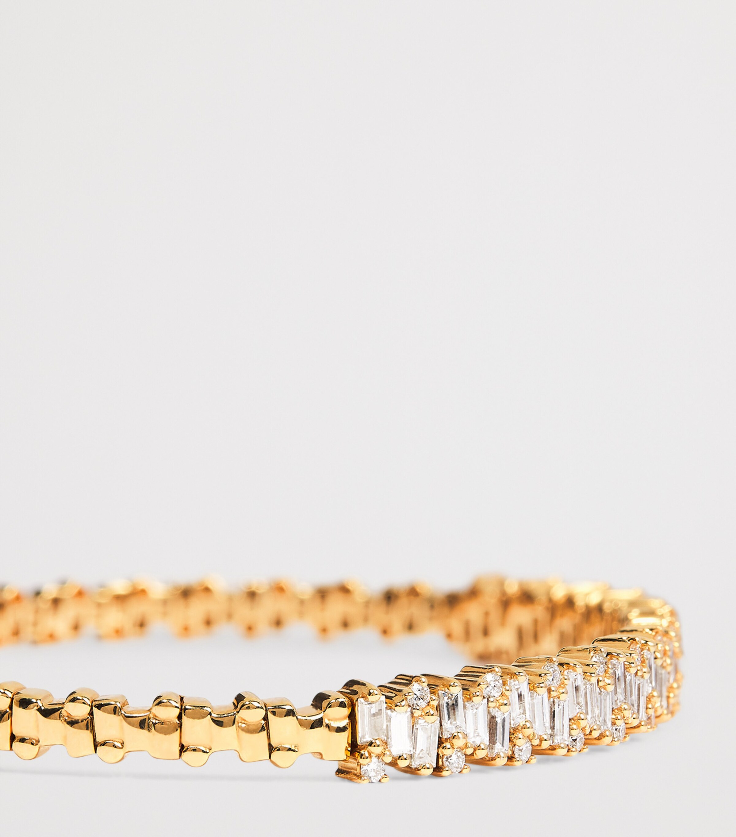 Suzanne Kalan Yellow Gold and Diamond Classic Shimmer Bangle Yg/wd Image 5