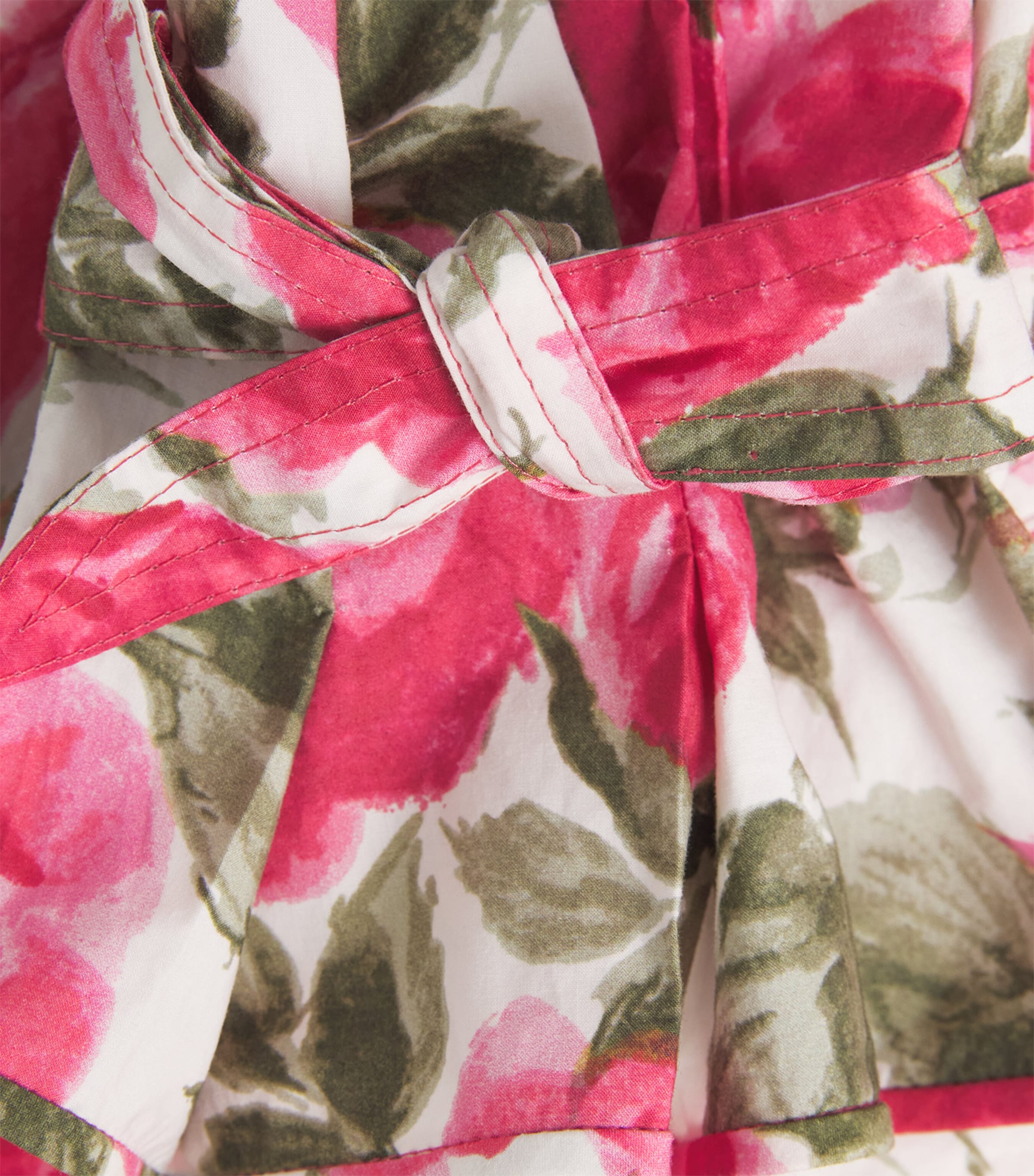 Chloé Womens Cotton Cropped Floral Top White Pink Image 2