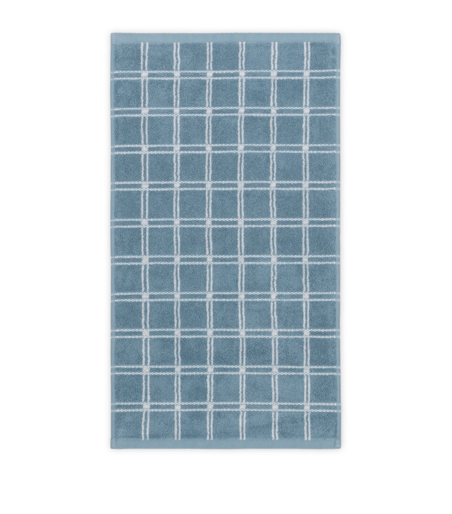 BAINA Organic Cotton Ness Hand Towel (40cm x 70cm) Celeste & Chalk Image 2