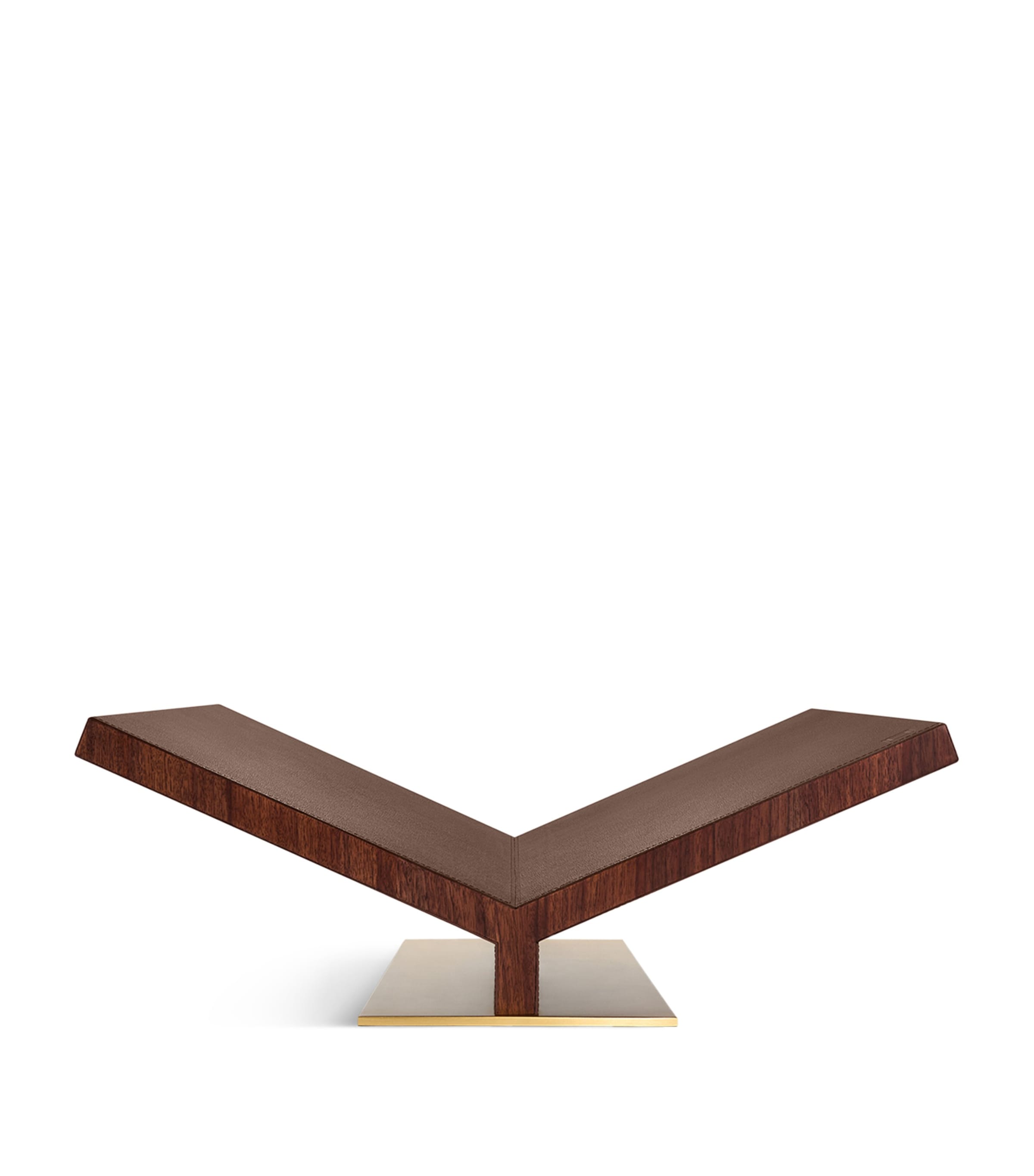 Assouline Walnut-Leather Ultimate Collector Bookstand | Gifts | Wedding Gifts | Home Accessories | Ornaments | Luxury Stationery | Desk Accessories | Designers | Assouline | Living Room