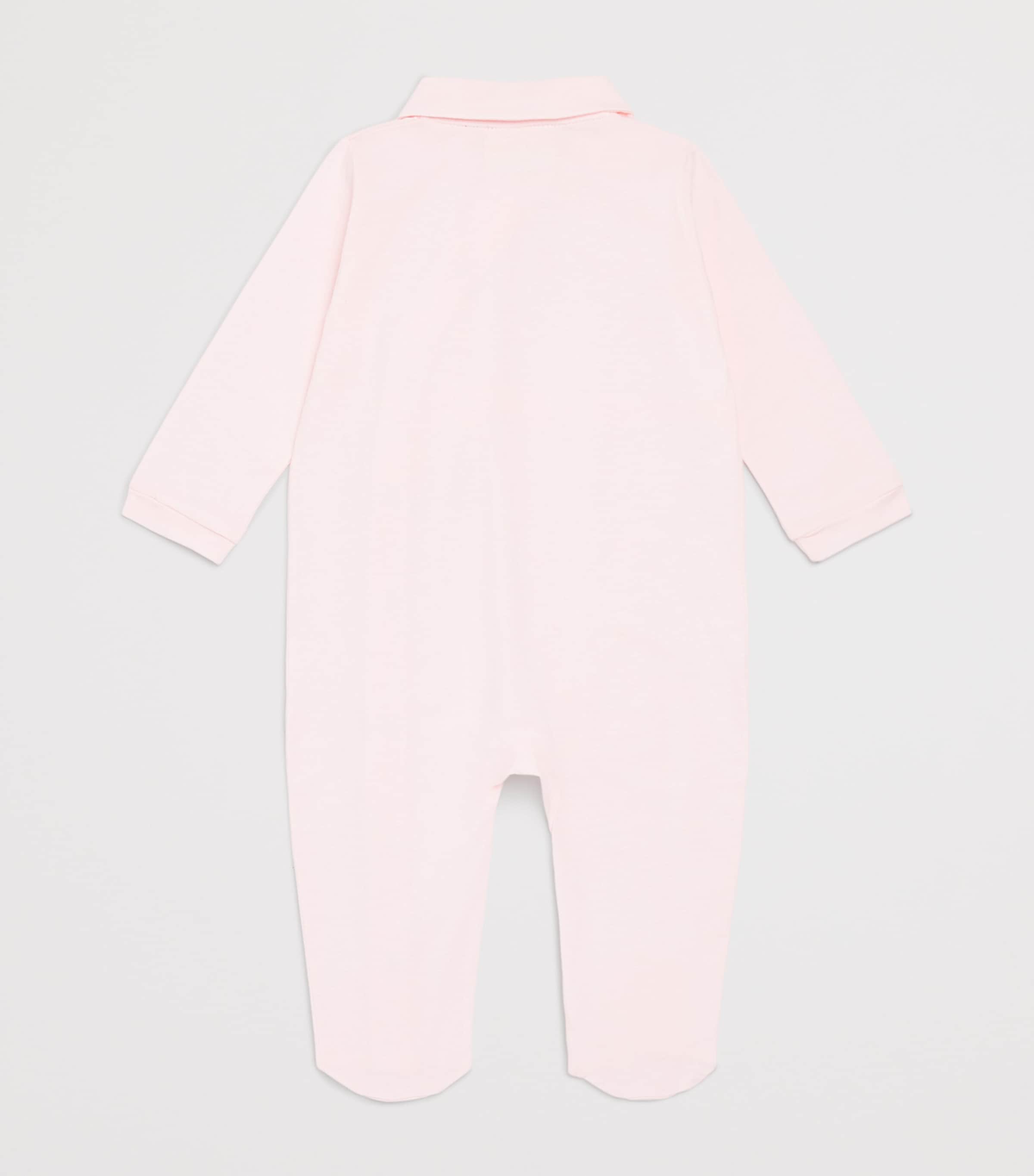 Cotton Flower-Detail All-In-One (1-12 Months) R0ROSA PINK Image 2