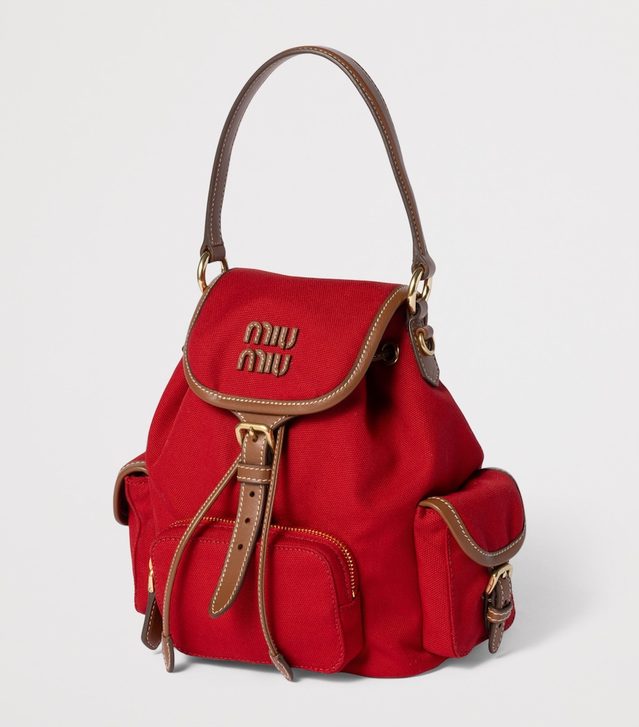 Canvas and Leather Backpack F0TQE Image 2