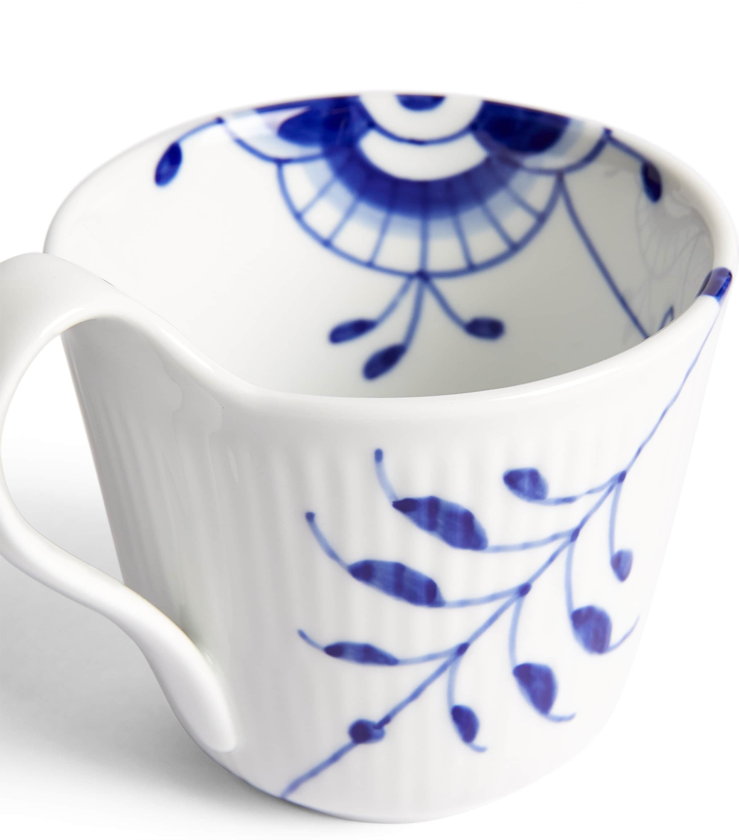 Blue Fluted Mega High-Handle Mug (330ml) BLUE Image 2