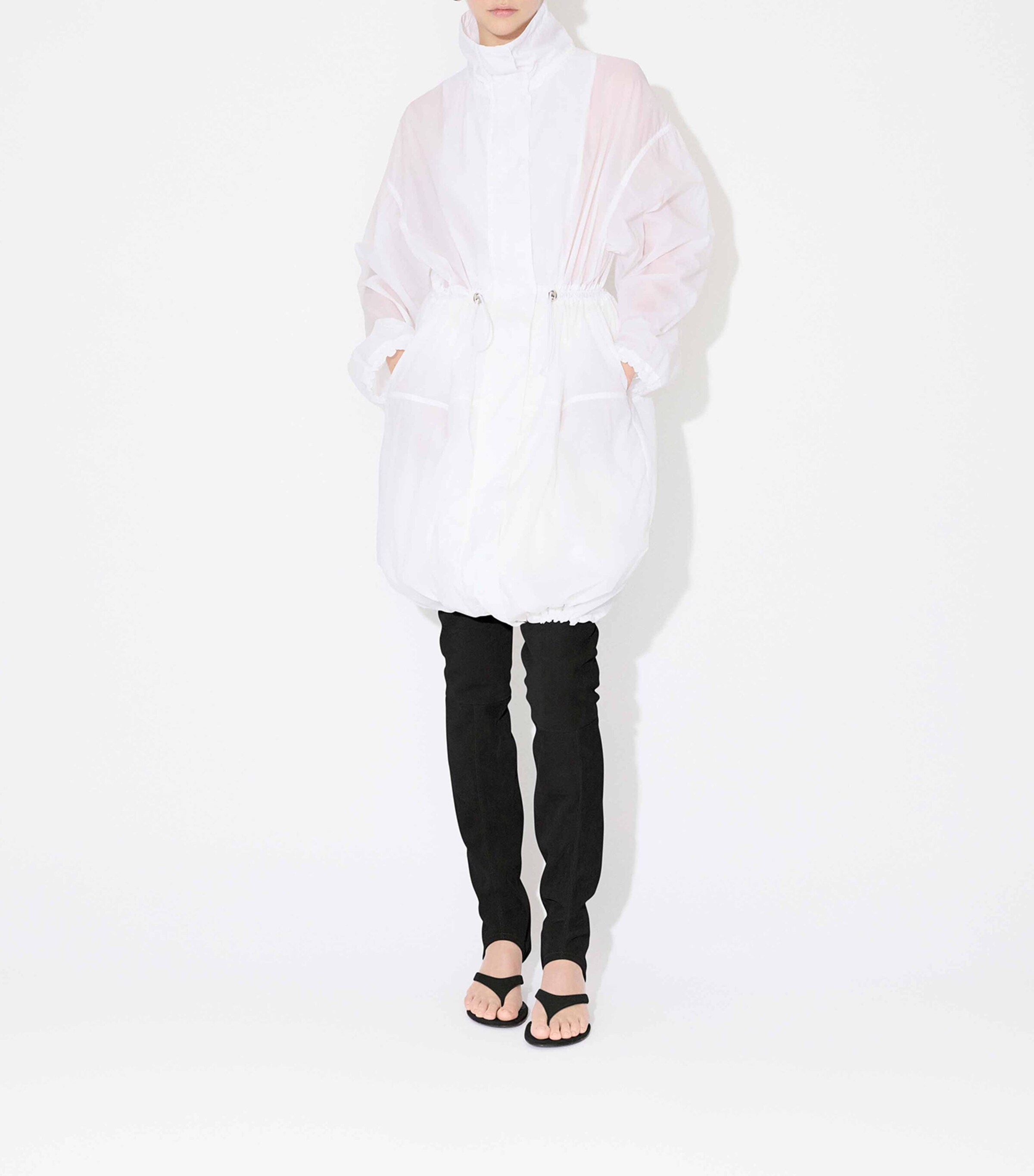 Technical Nylon Bubble Parka BLANC Image 2