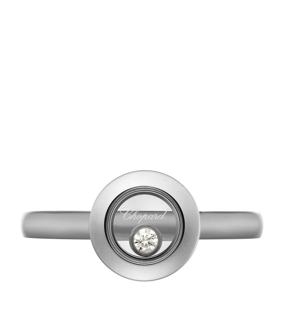 White Gold and Diamond Happy Diamonds Icons Ring Image 3