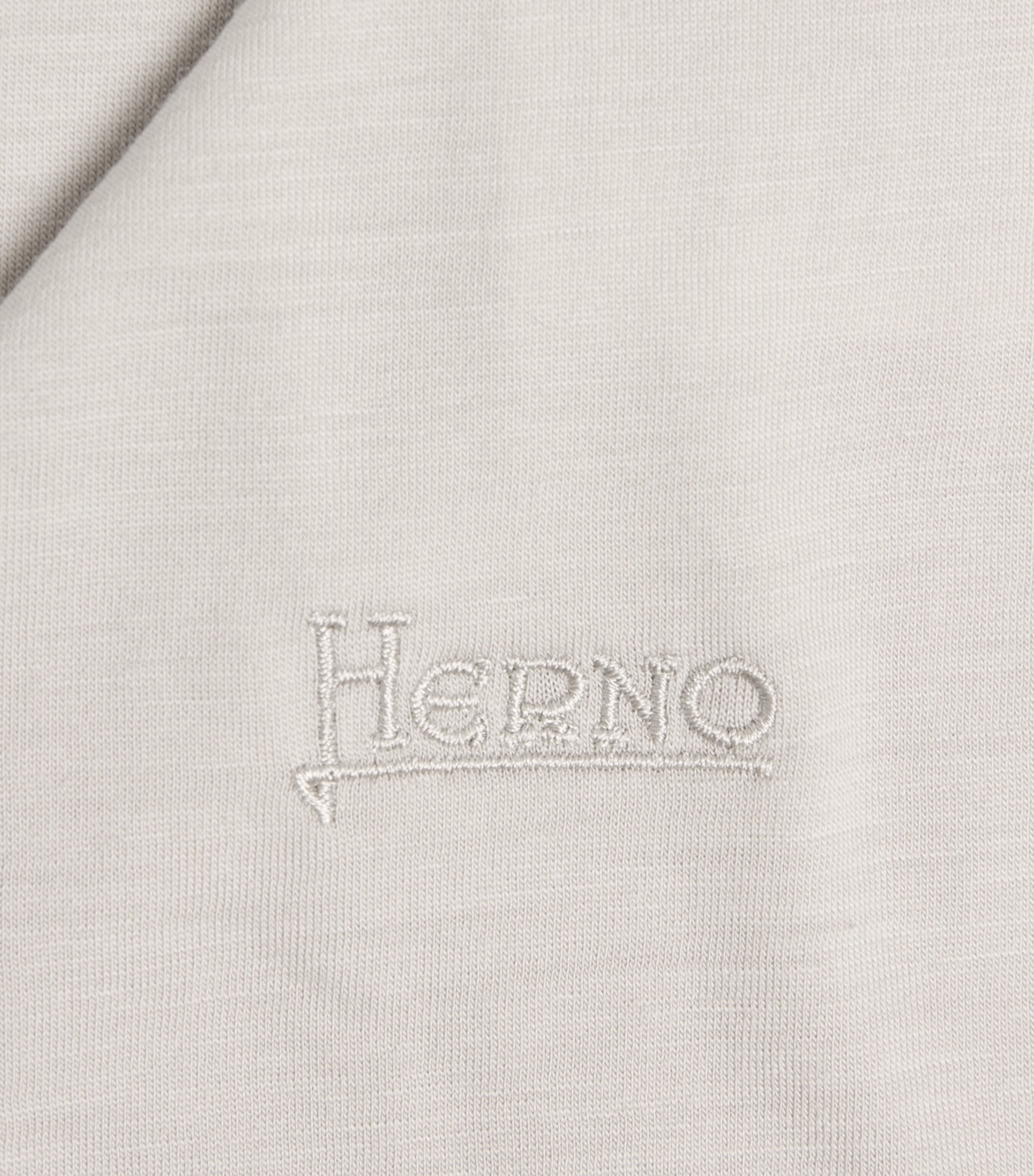 Herno Mens Wool Logo T-Shirt Chantilly Image 6