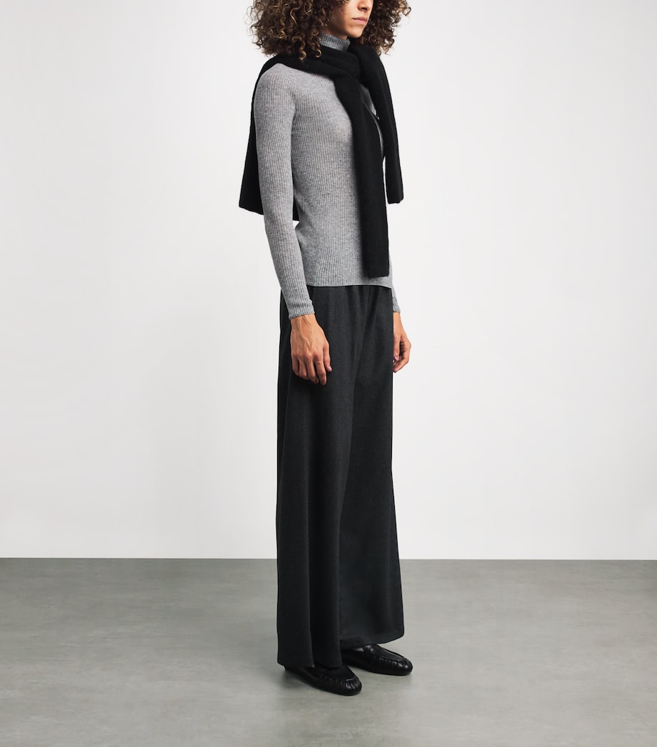 Wool-Silk-Cashmere Ribbed Sweater 8132 ROCCIA Image 2