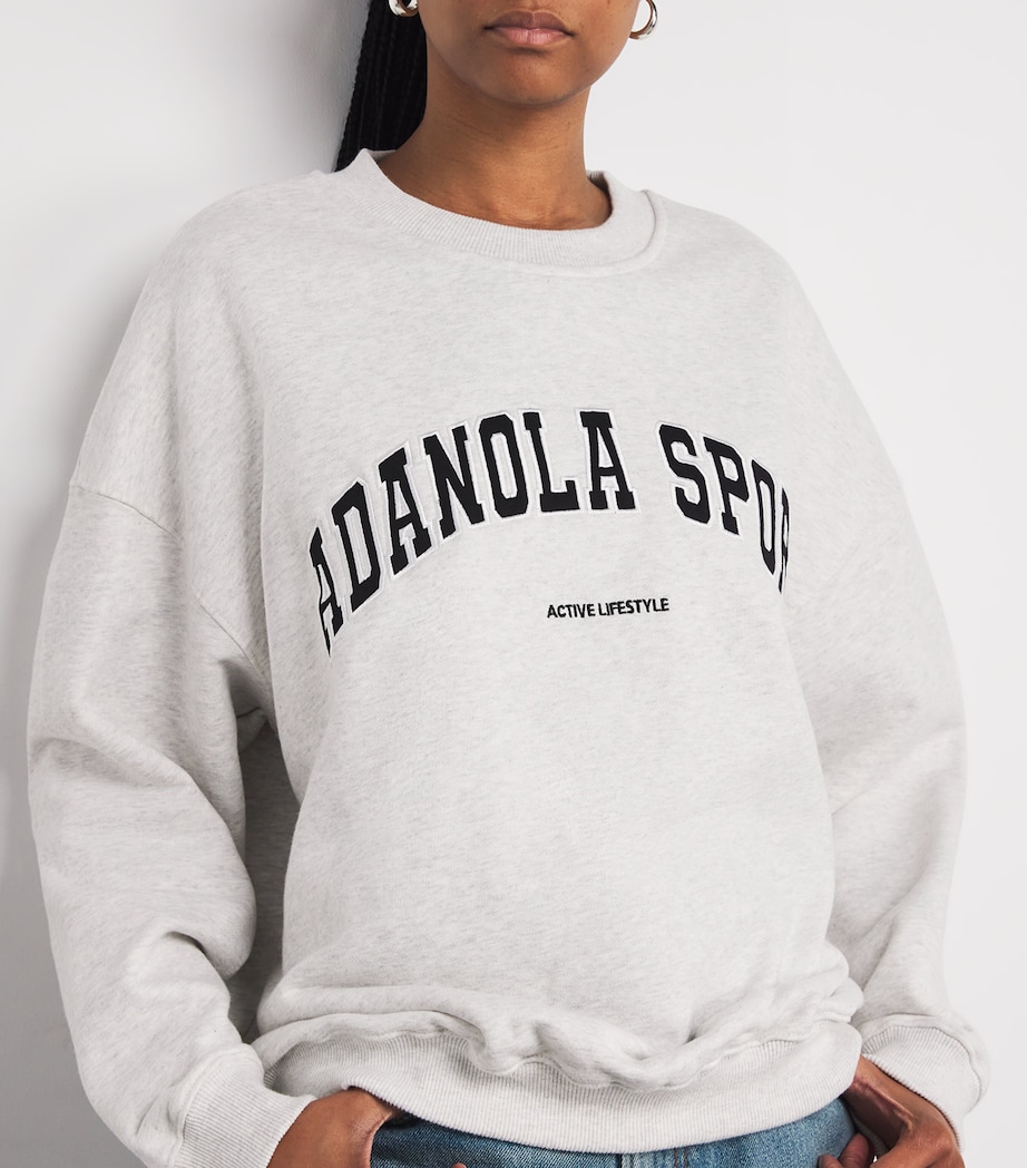 Organic Cotton Logo Sweatshirt LIGHT GREY MELANGE Image 6