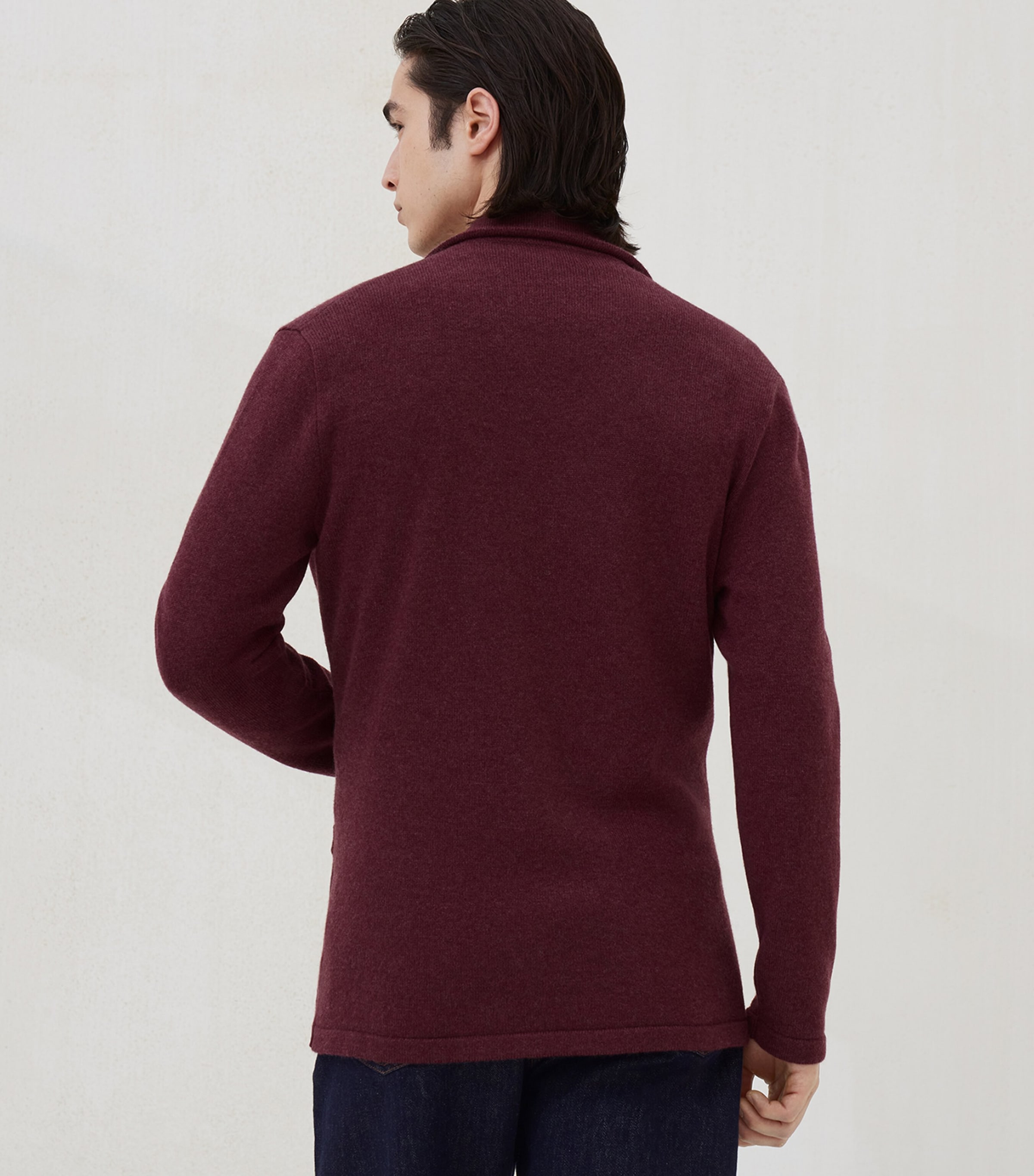 Cashmere One-And-A-Half-Breasted Cardigan C3985 Image 3