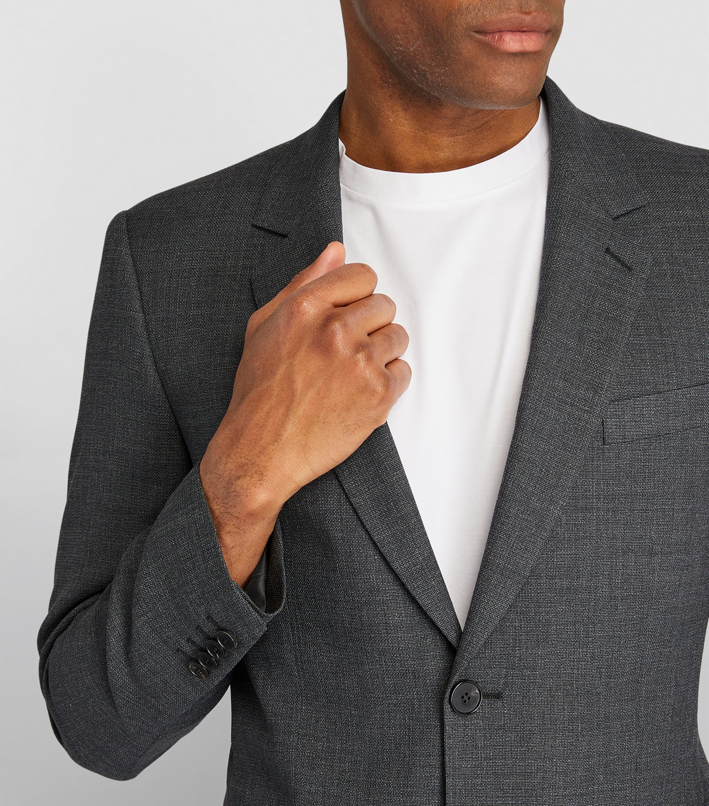Sandro Paris Mens Wool Suit Jacket White Image 6