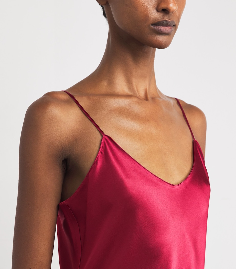 Silk Venus Slip Nightdress RUSSET Image 4