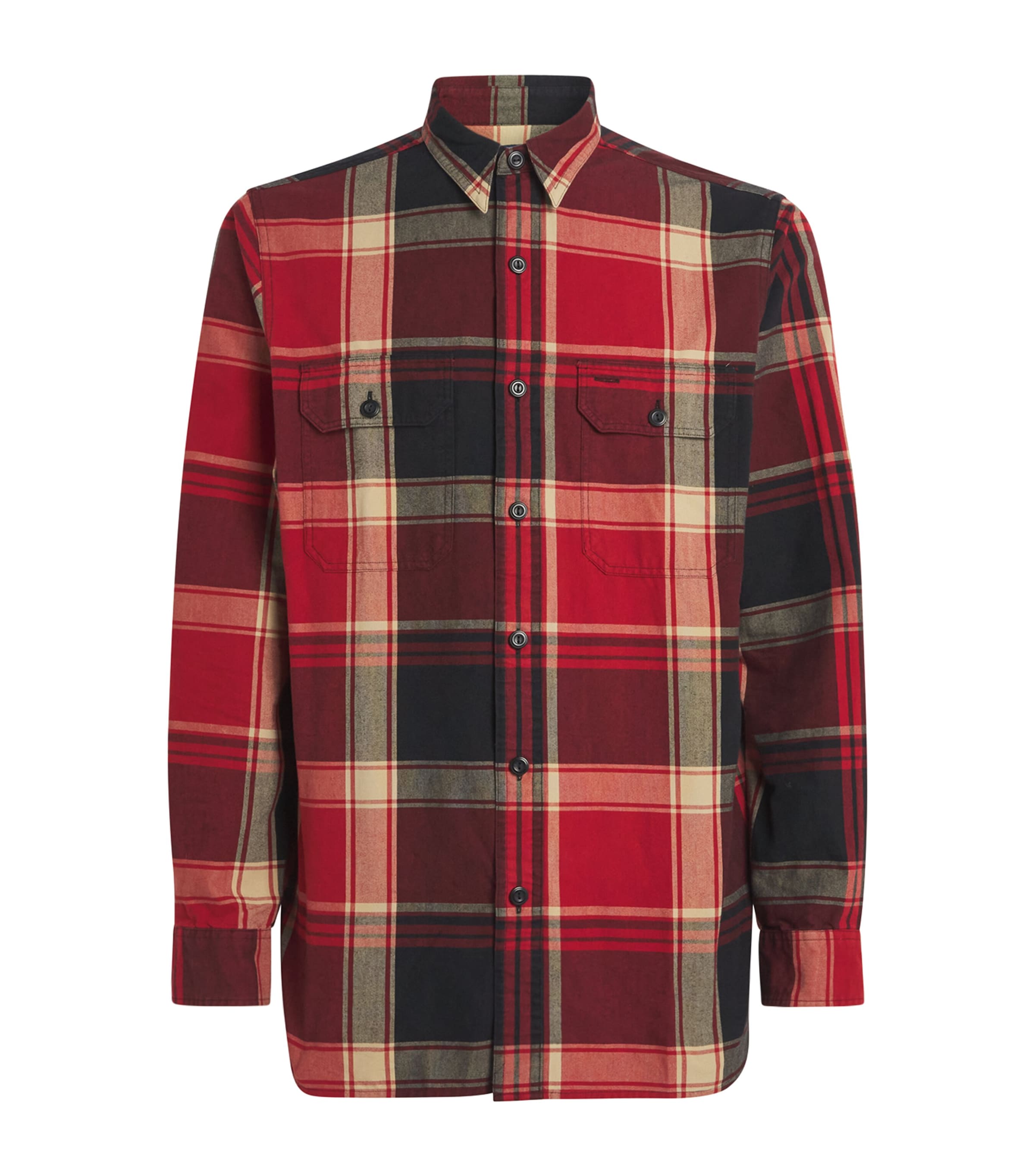 Polo Ralph Lauren Cotton Brushed Tartan Oxford Workshirt In Multi