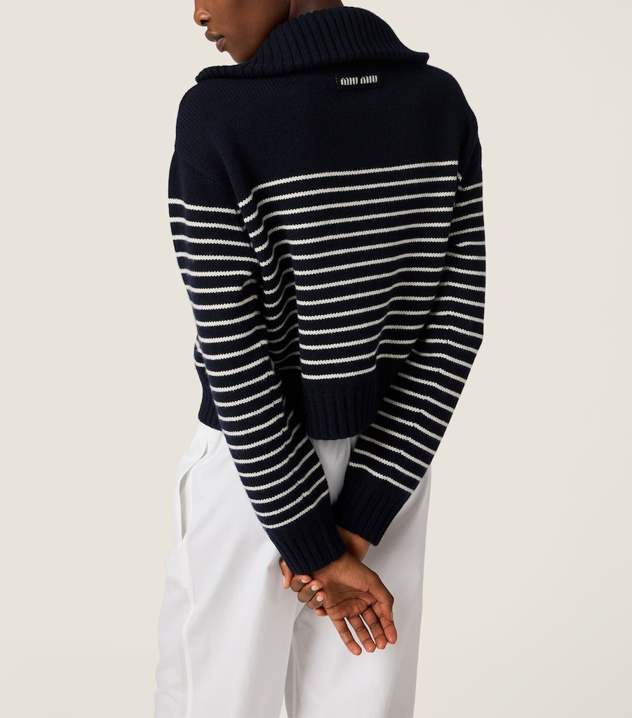 Cashmere Stripe Sweater F022X Image 3