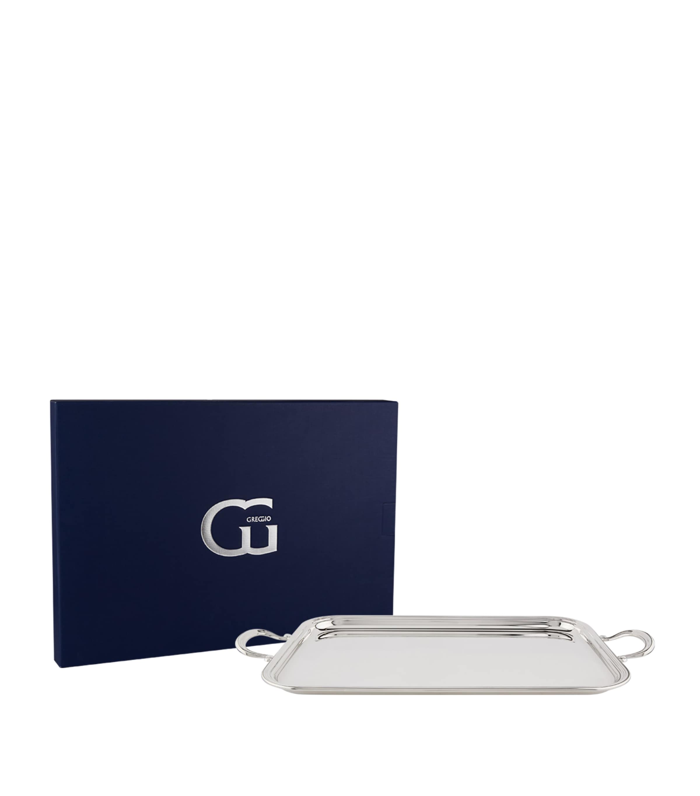 Greggio Silver Plated English Tray With Handles
