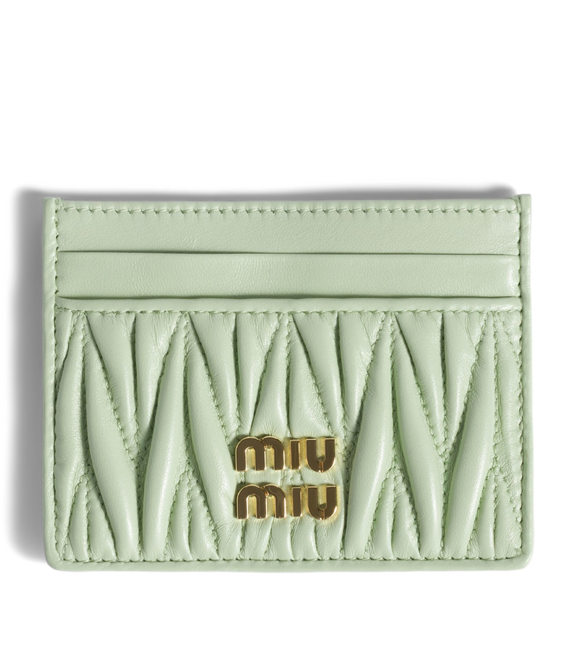 Miu Miu Nappa Leather Matelassé Card Holder Image 1