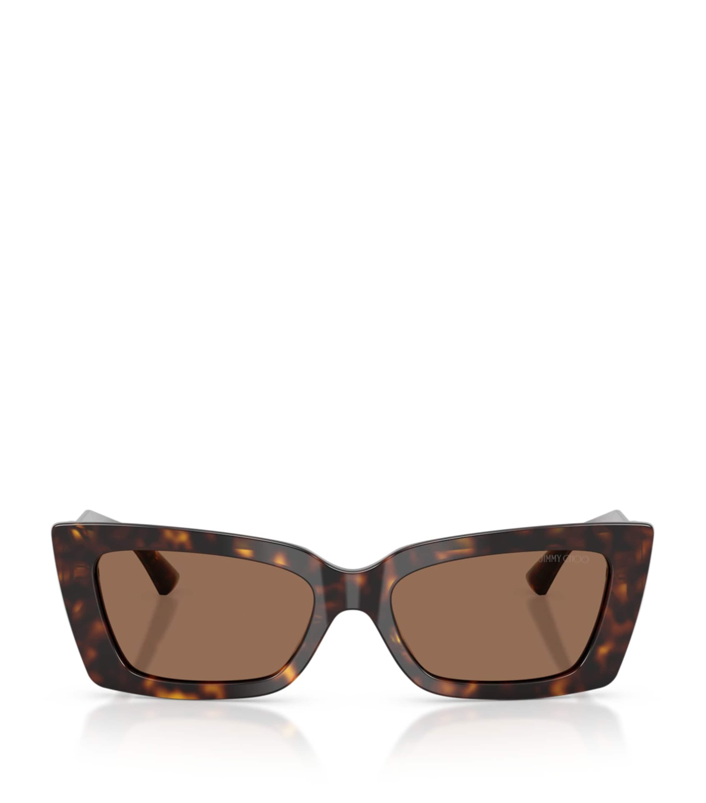 Jimmy Choo Havana Cat Eye Sunglasses In Brown