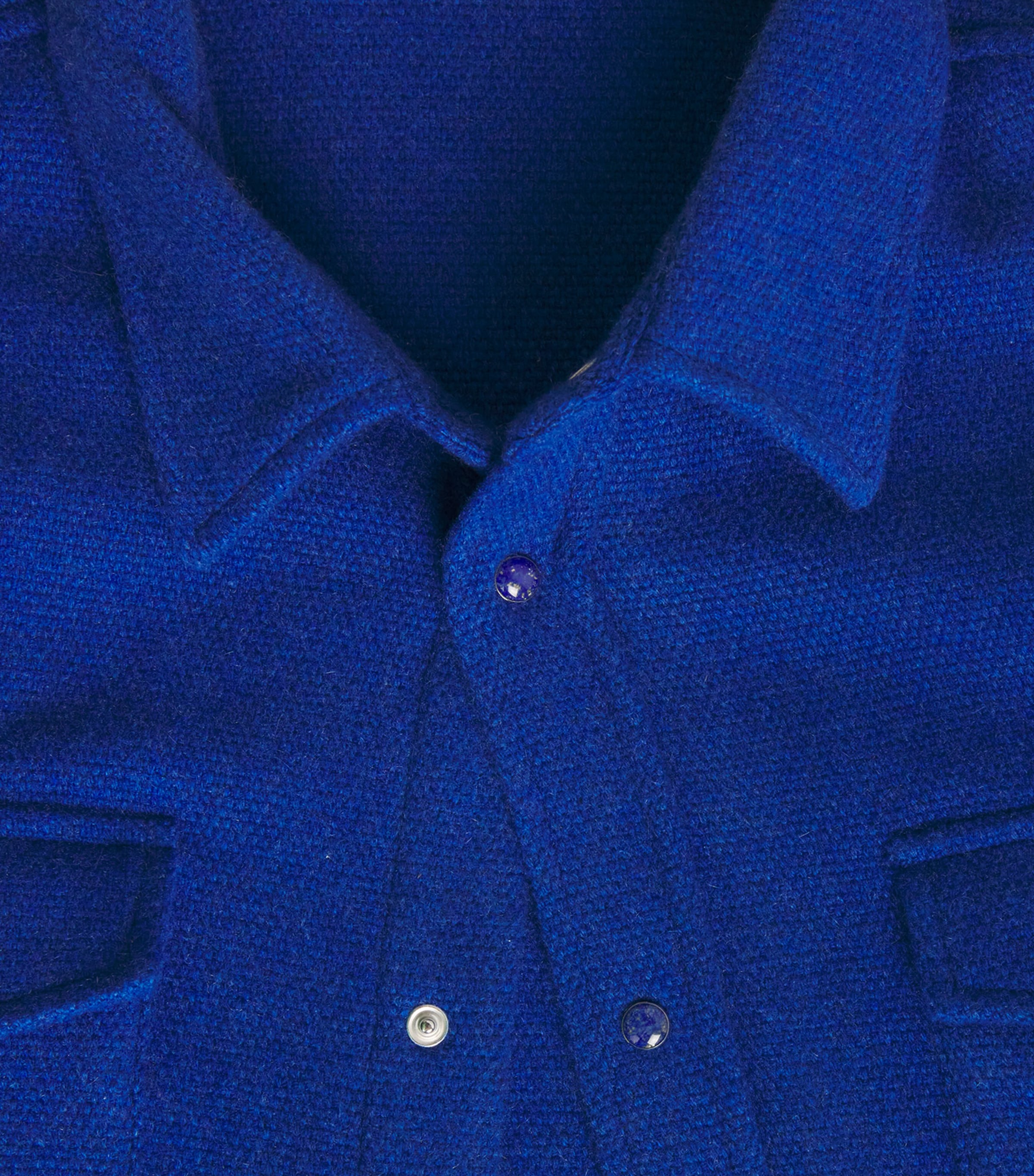 Unisex Cashmere and Lapis Lazuli Shirt NAVY/LAPISLAZ Image 5