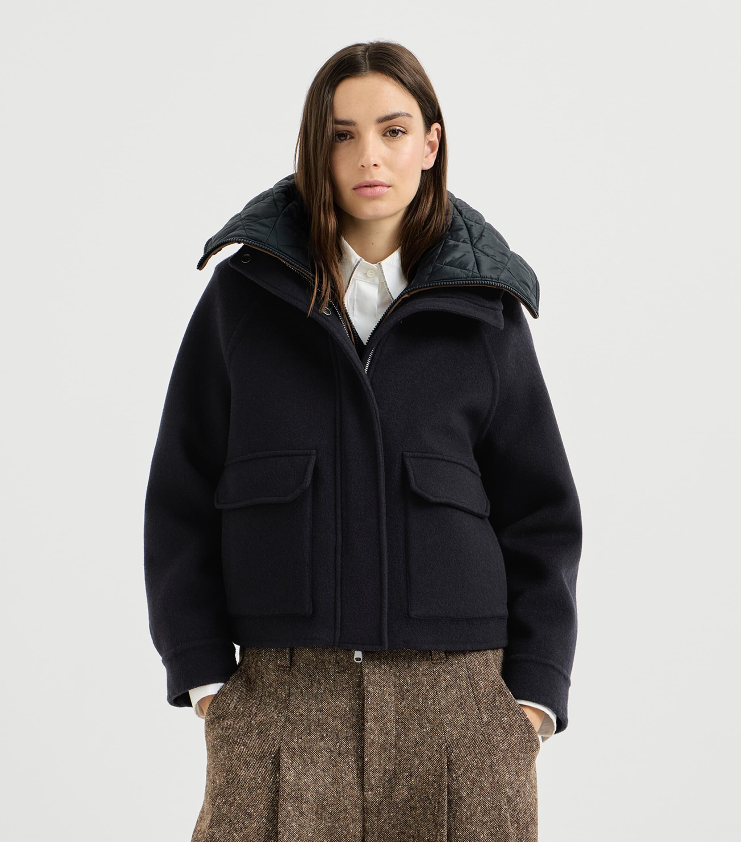 Brunello Cucinelli Womens Virgin Wool-Cashmere Jacket Blu Image 5